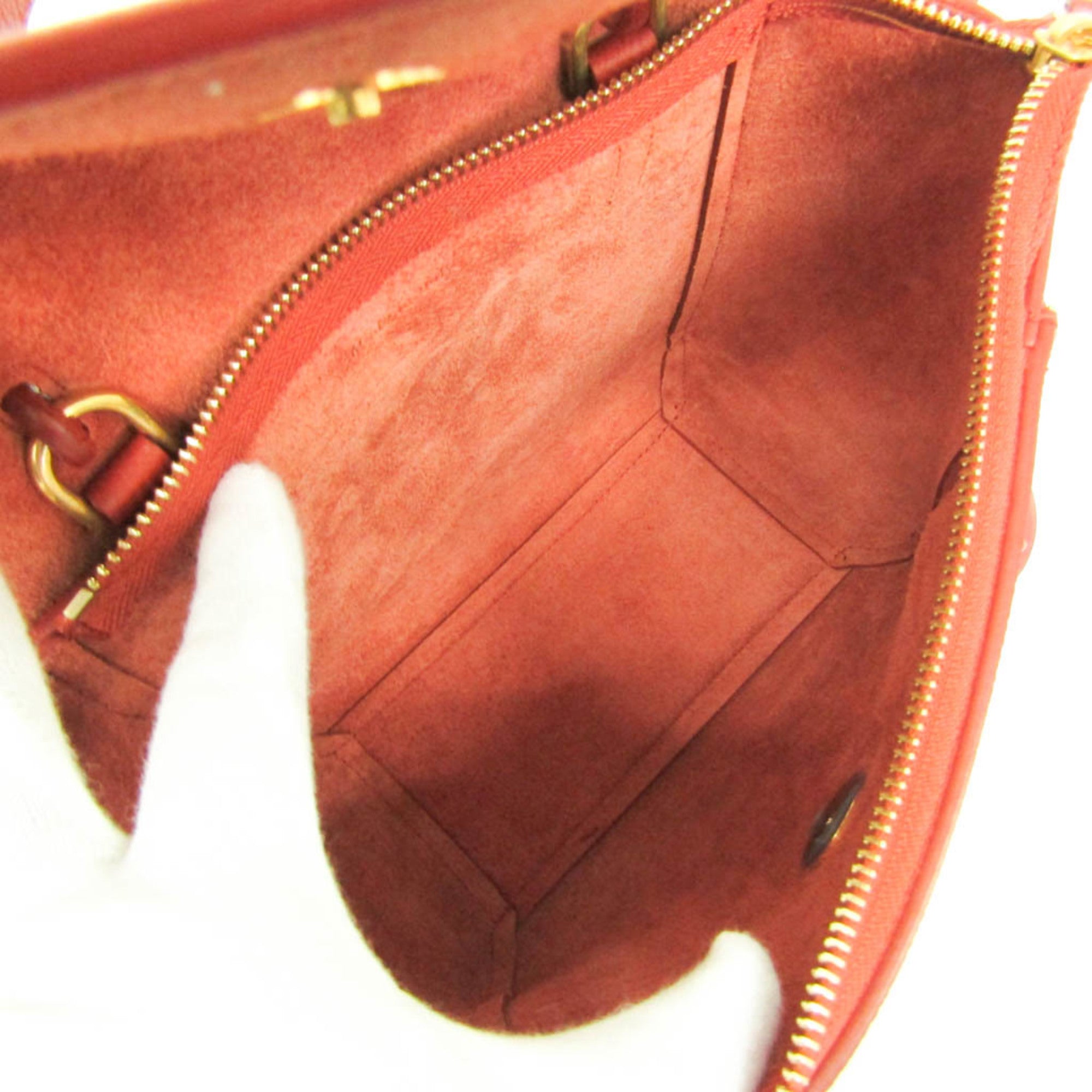 CLNI Belt Bag Nano Women's Leather Handbag,Shoulder Bag Red Brown