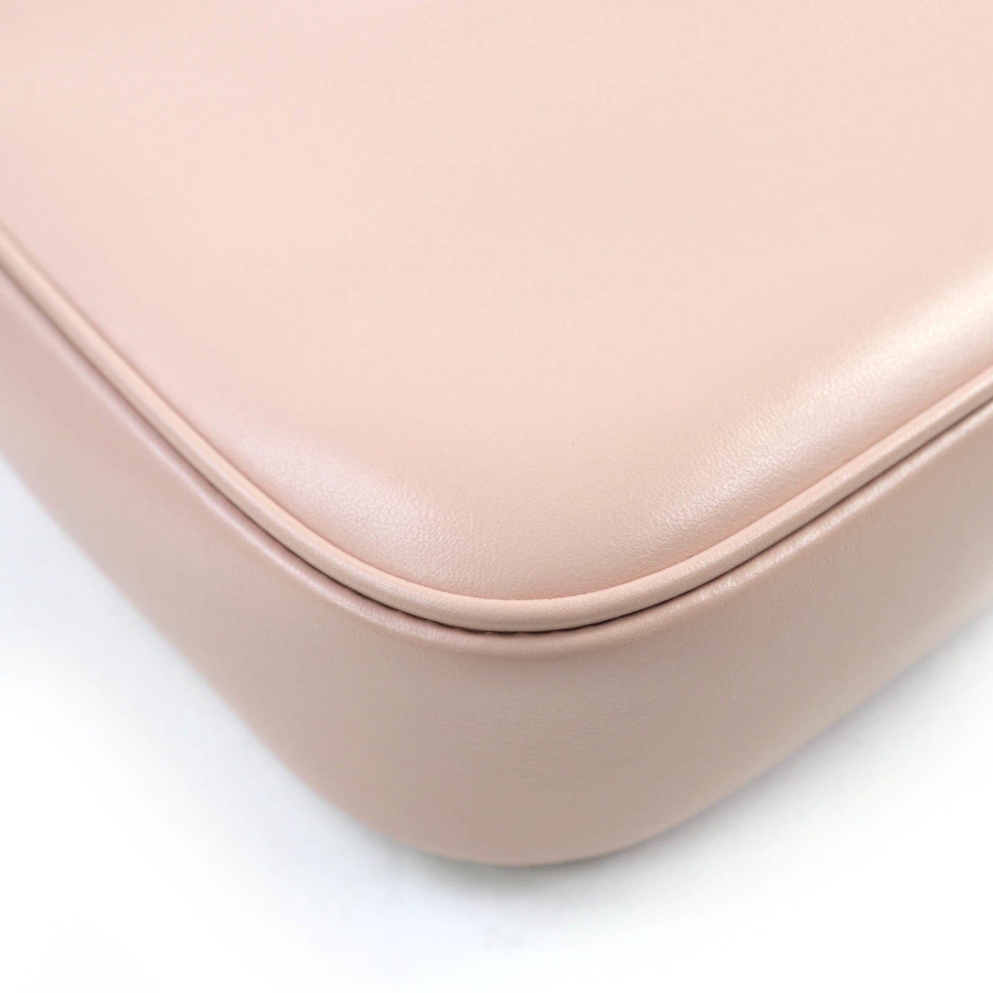 CLNI 12069 Small Camille 16 (Ceise) Soft Bag, Smooth Calfskin, 2-Way Handbag/Shoulder Peach, Box and Dust Bag Included, Made in Italy