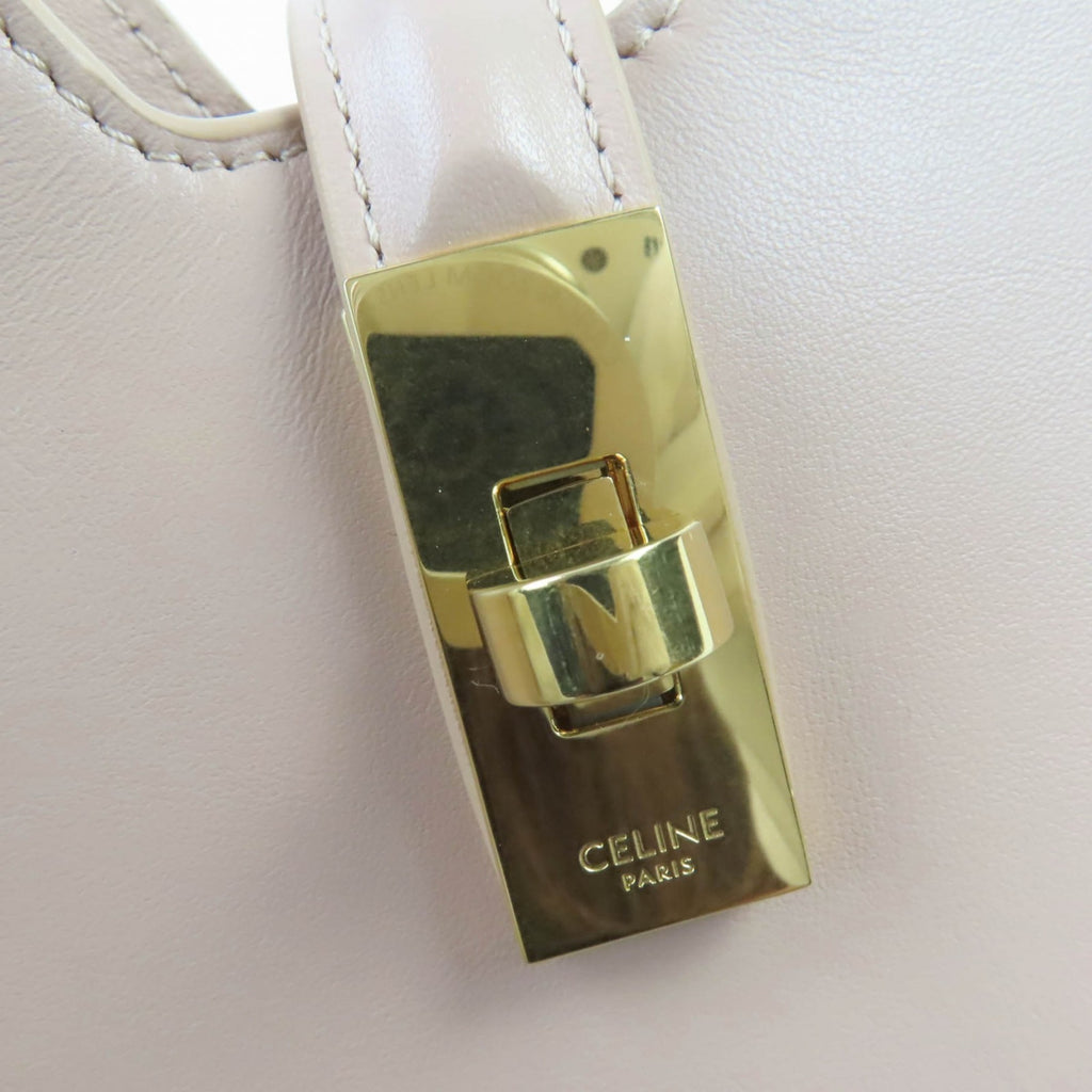 CLNI 12069 Small Camille 16 (Ceise) Soft Bag, Smooth Calfskin, 2-Way Handbag/Shoulder Peach, Box and Dust Bag Included, Made in Italy