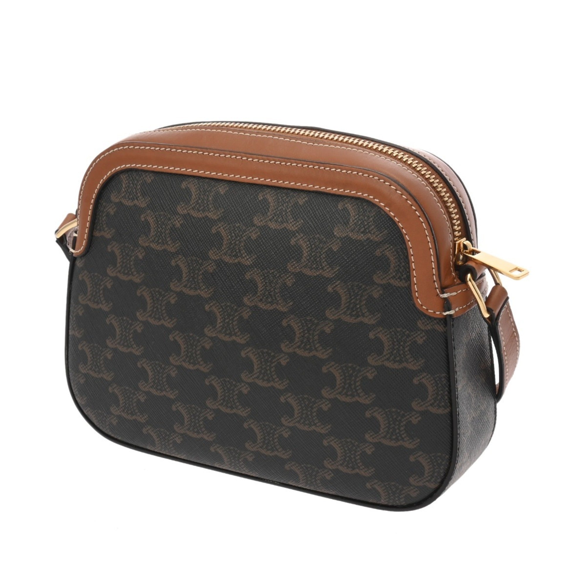 CLNI Camera Bag Brown 191522BZK Women's PVC Leather Shoulder A