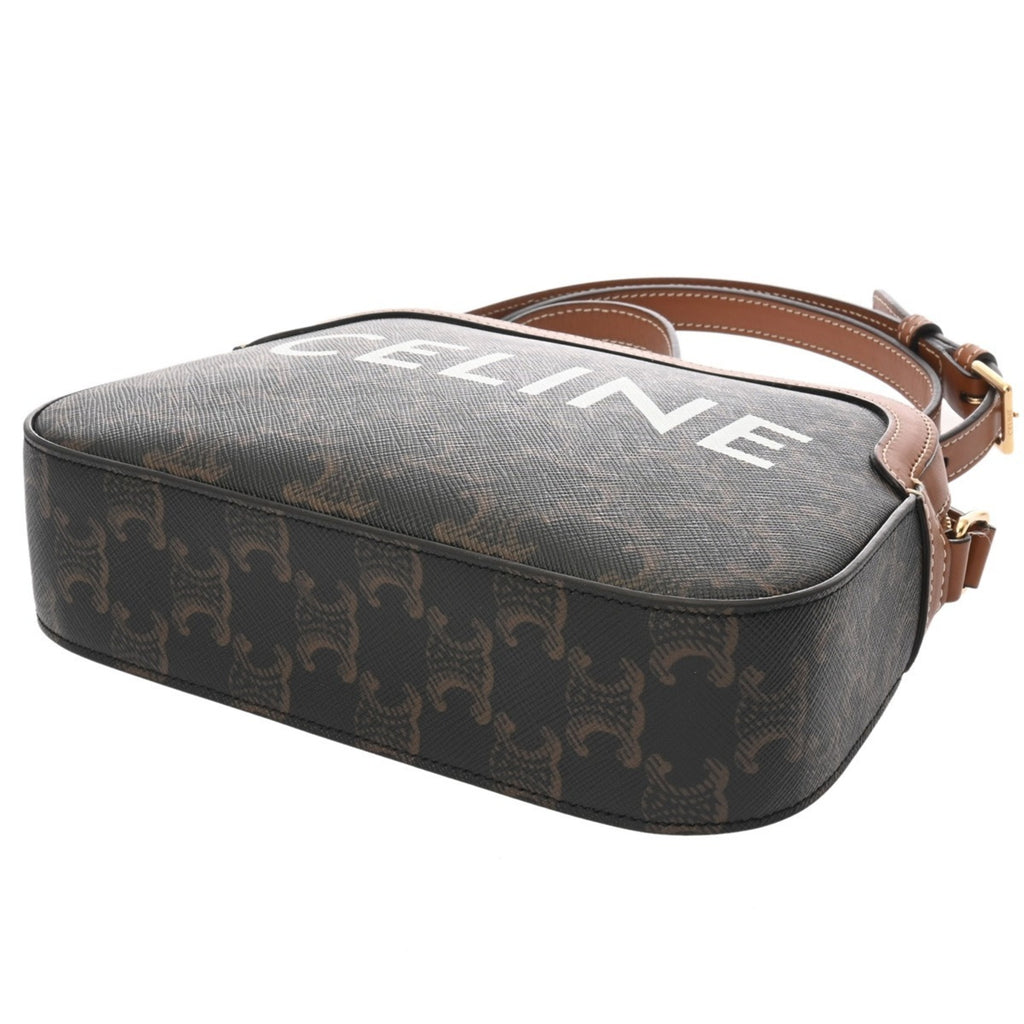 CLNI Camera Bag Brown 191522BZK Women's PVC Leather Shoulder A