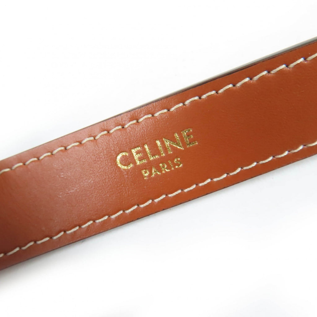 CLNI 19395 Ava Triomphe One-Shoulder Bag, Coated Canvas and Leather, Brown, Includes Dust Made in Italy, Women's