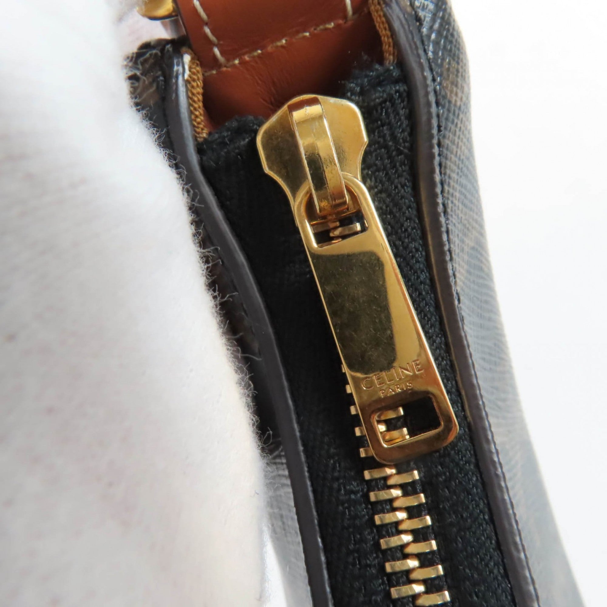 CLNI 19395 Ava Triomphe One-Shoulder Bag, Coated Canvas and Leather, Brown, Includes Dust Made in Italy, Women's