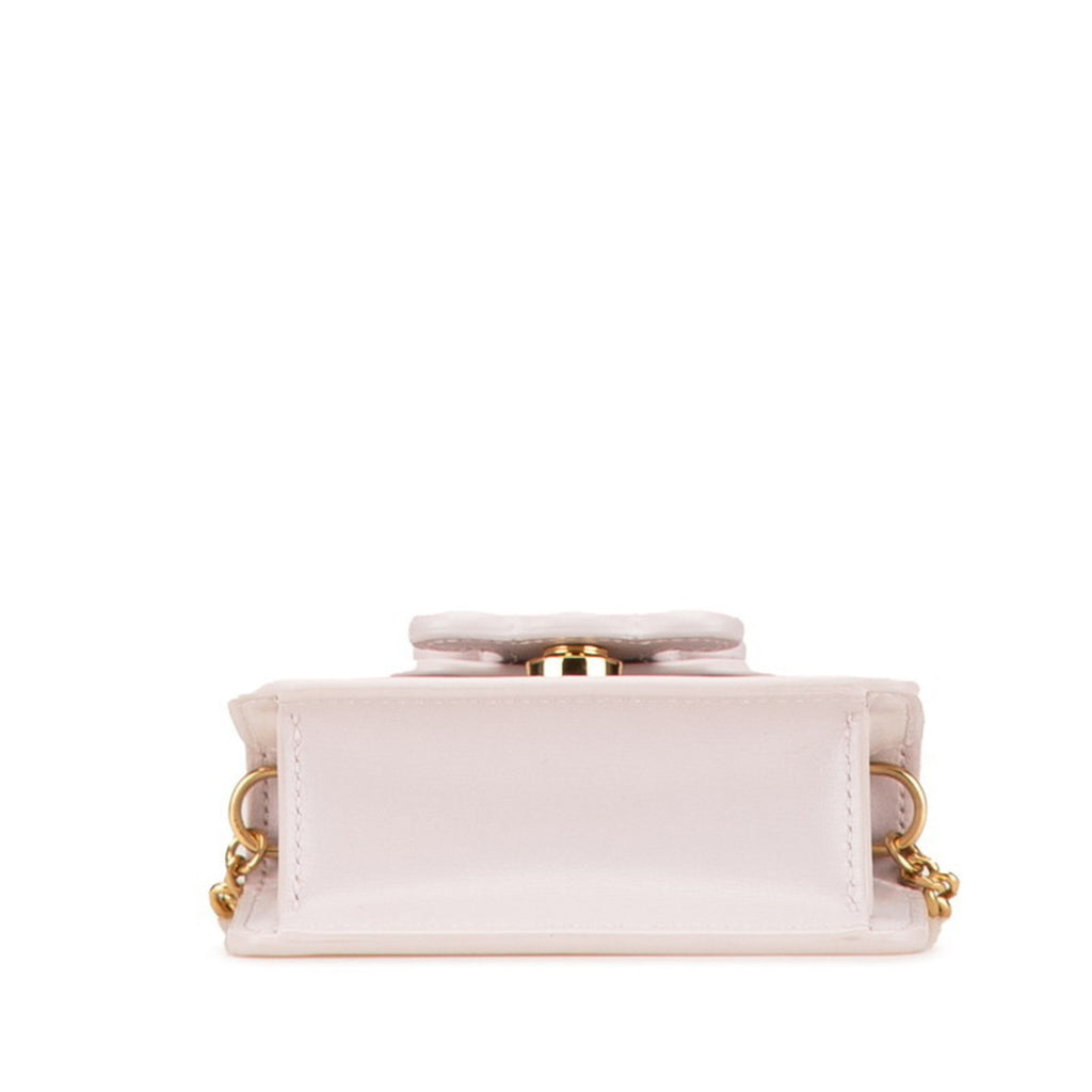 CLNI Triomphe Chain Shoulder Bag in Pink Leather for Women
