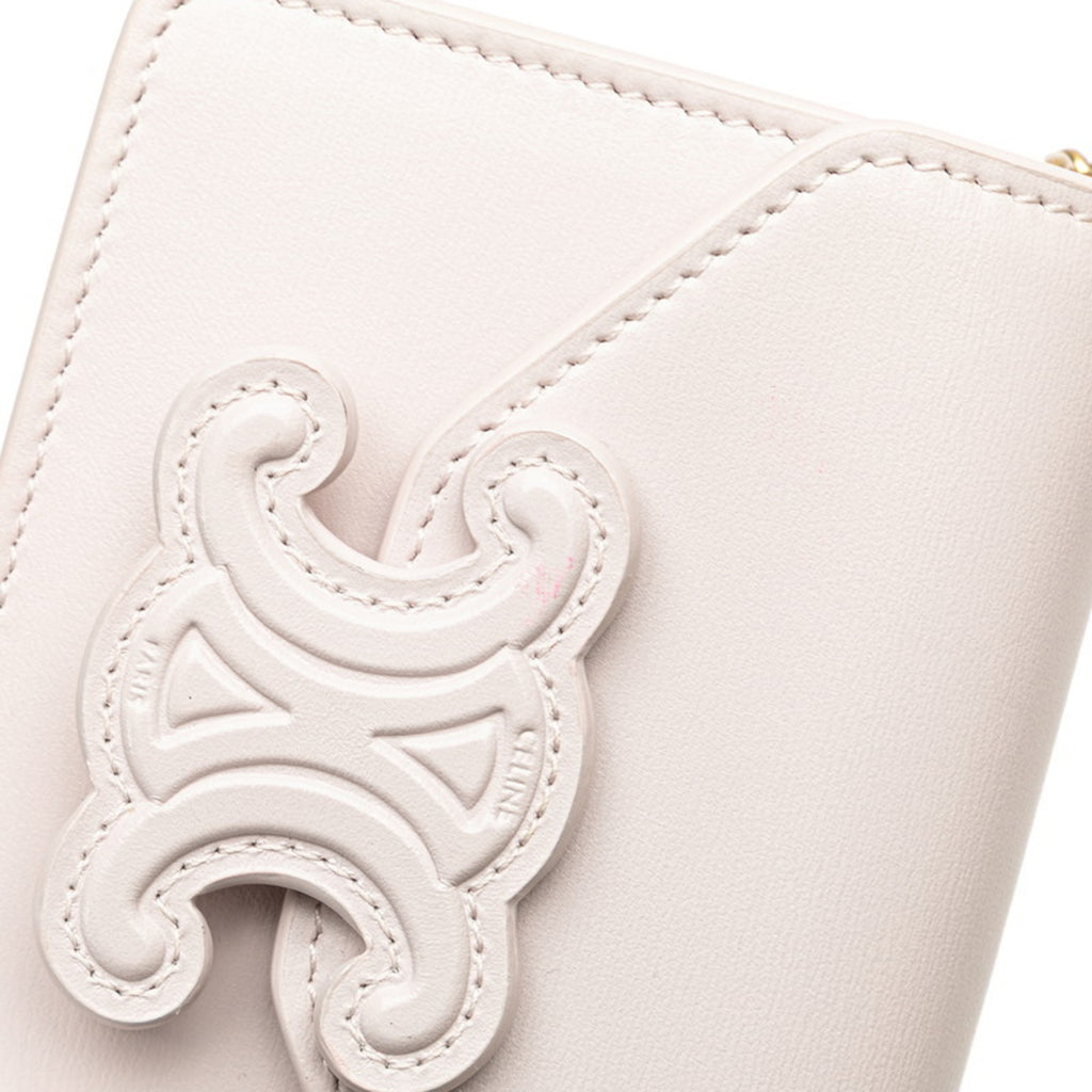 CLNI Triomphe Chain Shoulder Bag in Pink Leather for Women