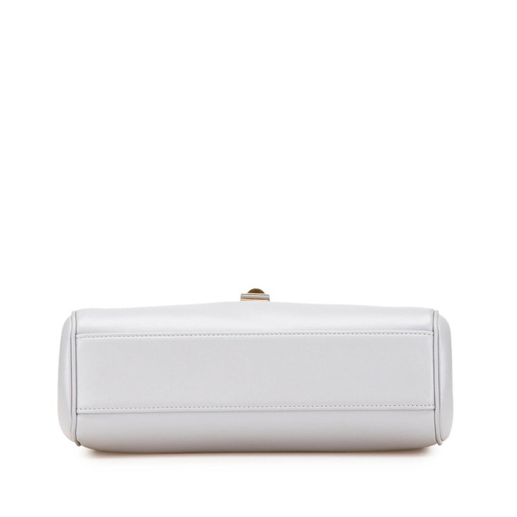 CLNI Teen Soft 16 Cèze Crossbody Shoulder Bag in Light Gray Leather for Women