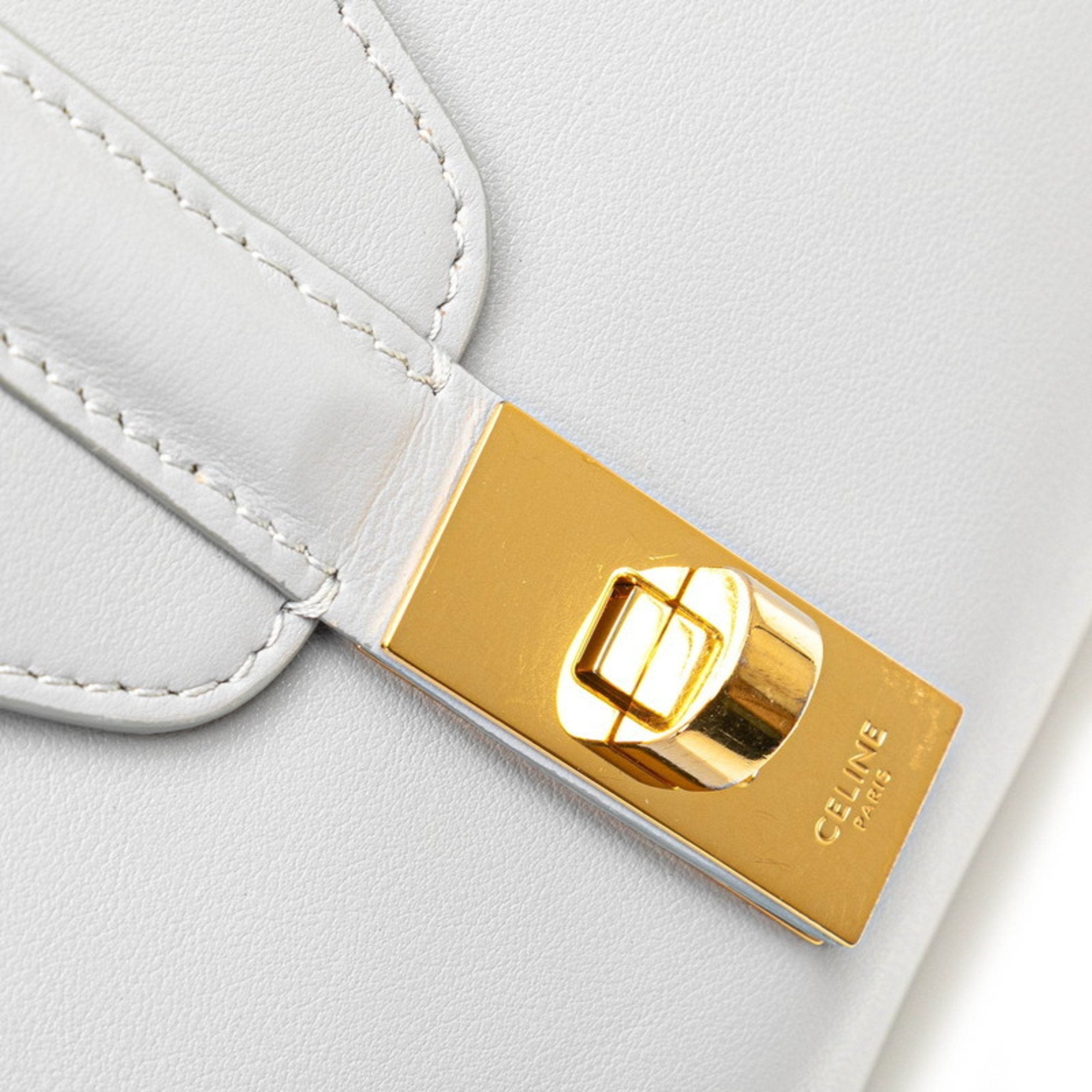 CLNI Teen Soft 16 Cèze Crossbody Shoulder Bag in Light Gray Leather for Women