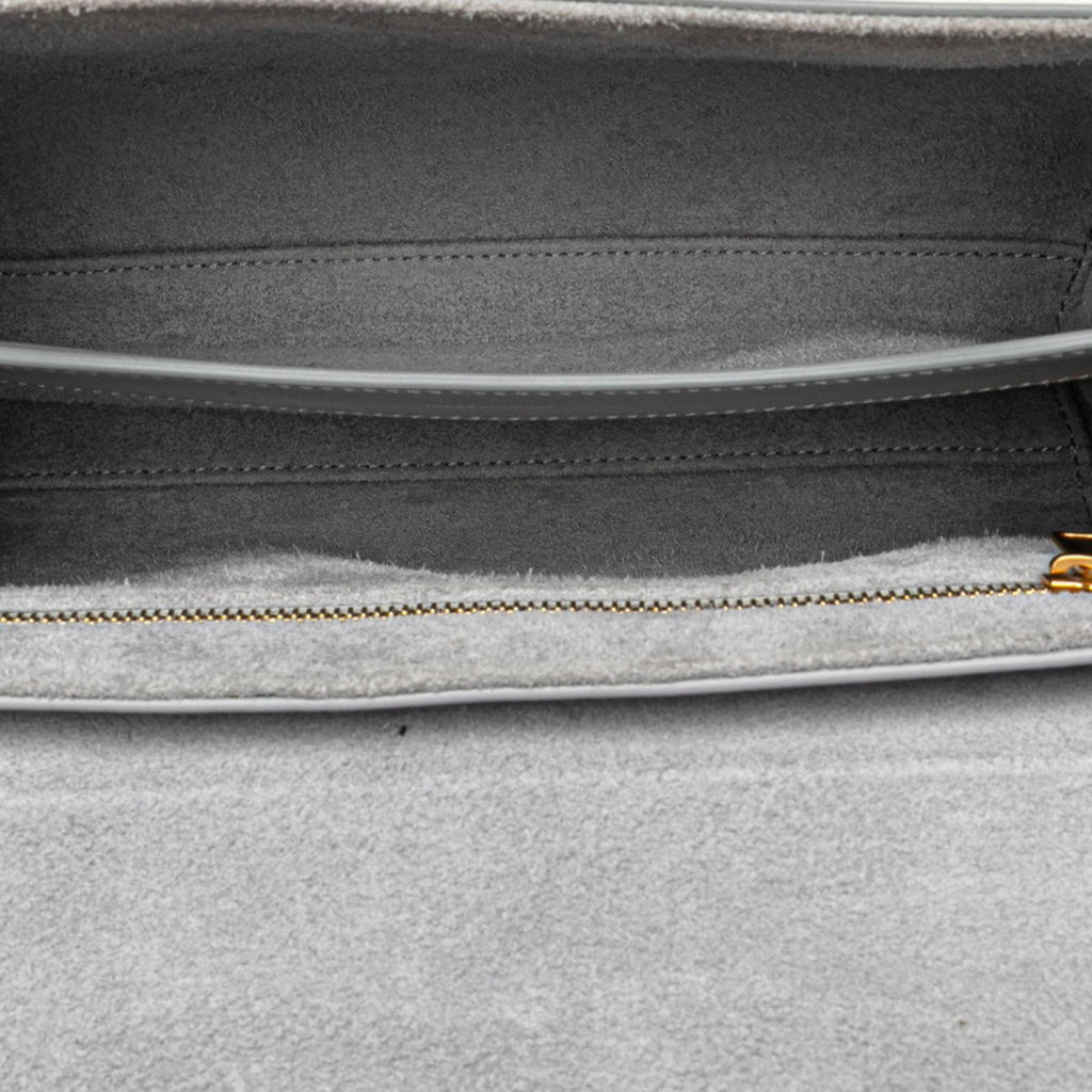 CLNI Teen Soft 16 Cèze Crossbody Shoulder Bag in Light Gray Leather for Women