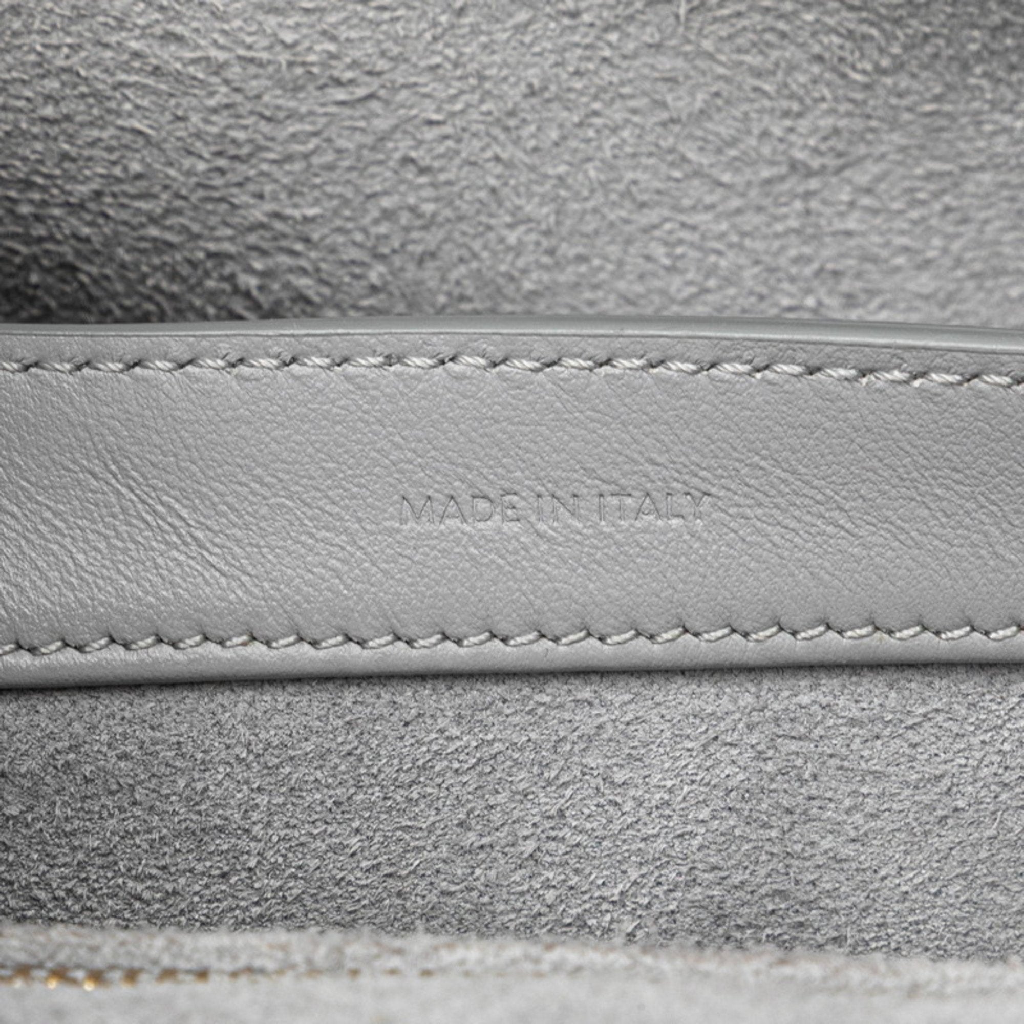 CLNI Teen Soft 16 Cèze Crossbody Shoulder Bag in Light Gray Leather for Women