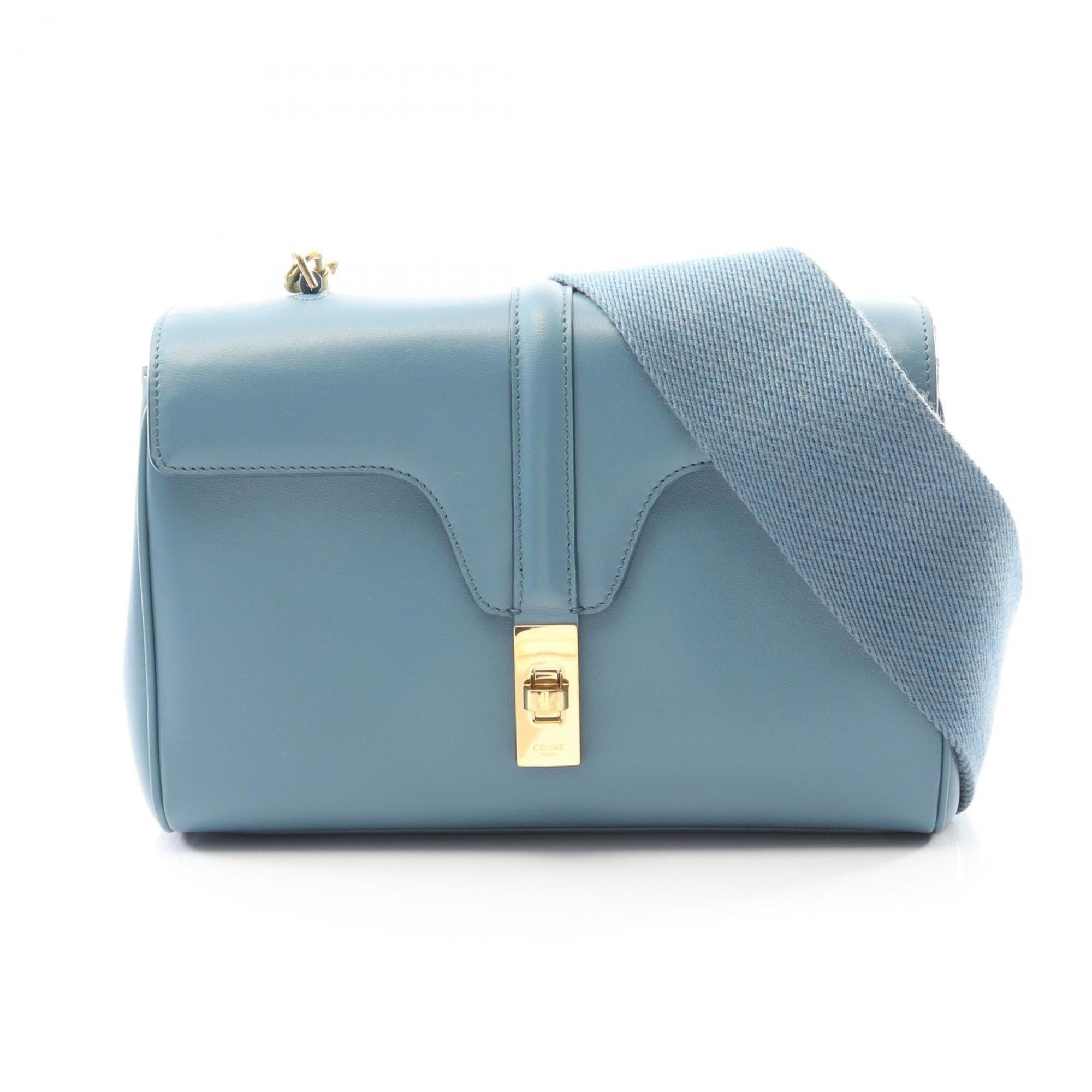 CLNI Teen Soft 16 Shoulder Bag, Leather, Women's, Blue, 196853