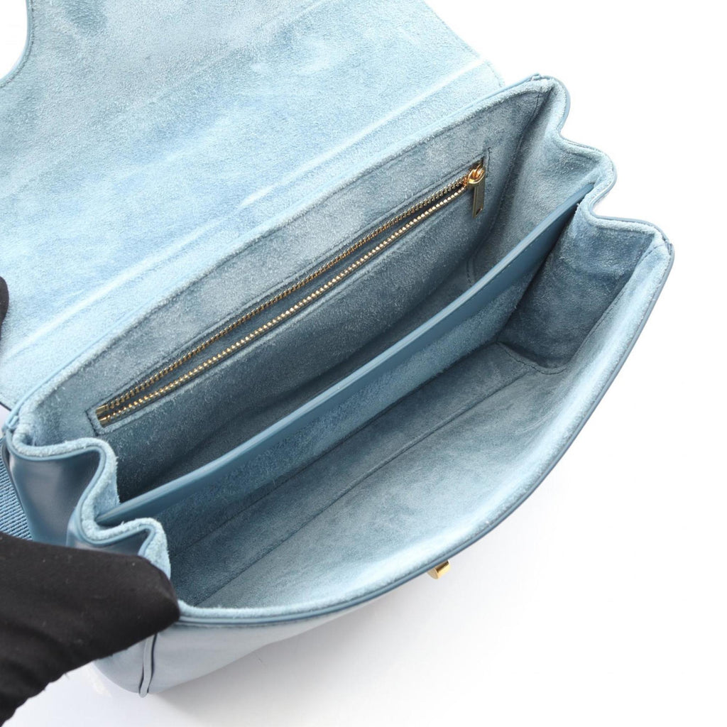 CLNI Teen Soft 16 Shoulder Bag, Leather, Women's, Blue, 196853