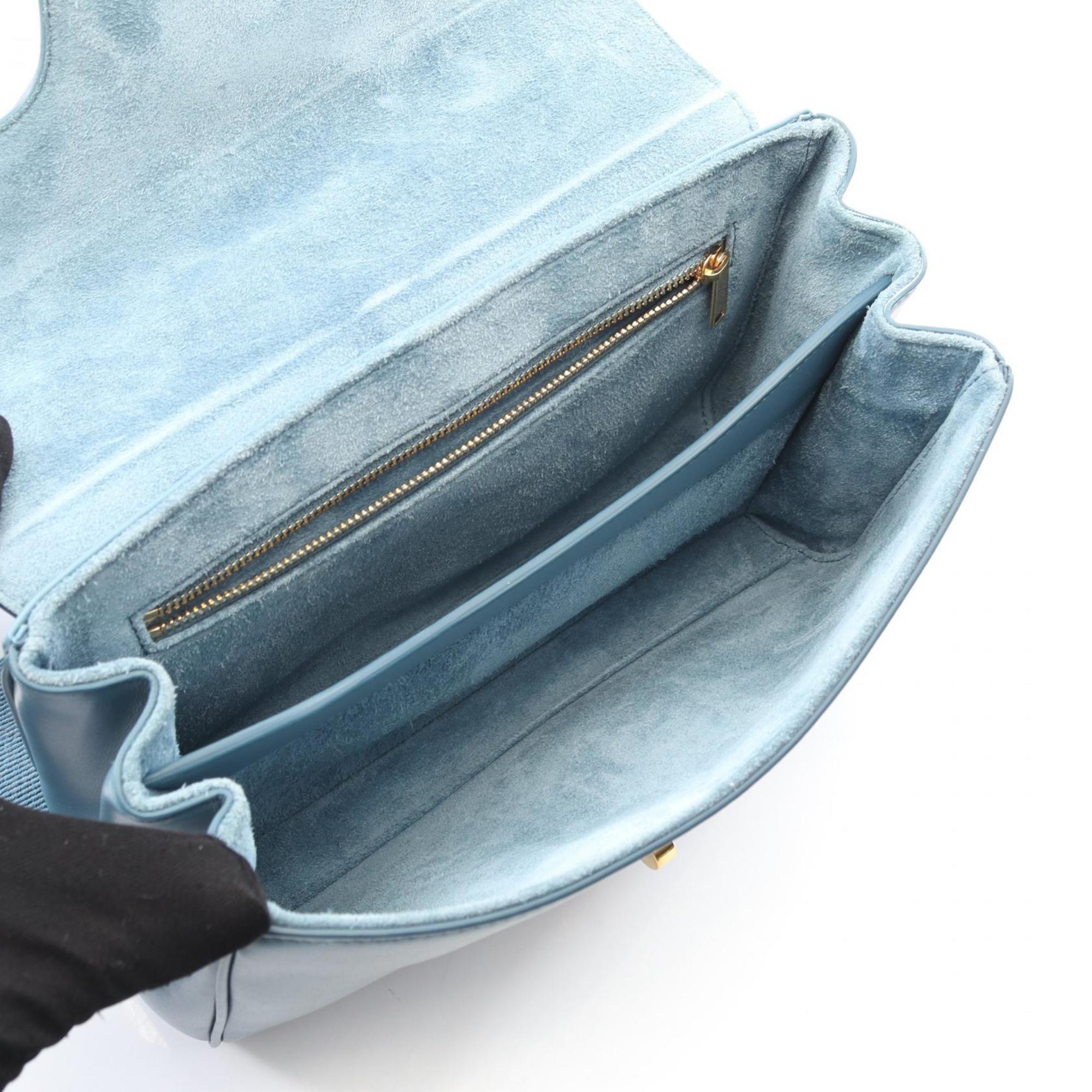 CLNI Teen Soft 16 Shoulder Bag, Leather, Women's, Blue, 196853