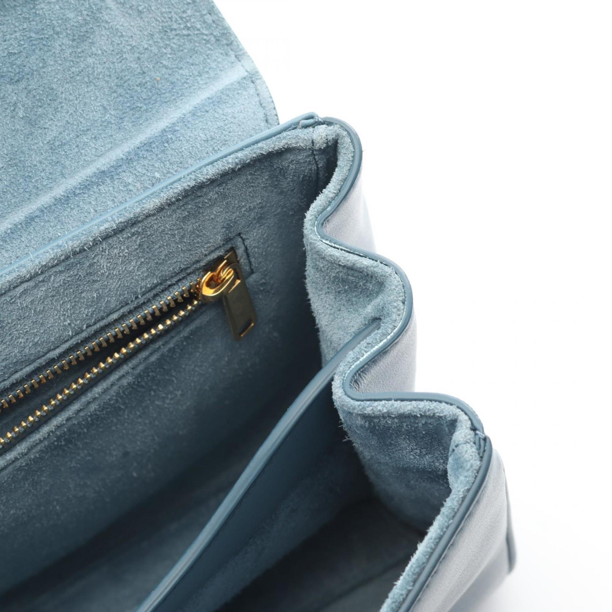 CLNI Teen Soft 16 Shoulder Bag, Leather, Women's, Blue, 196853