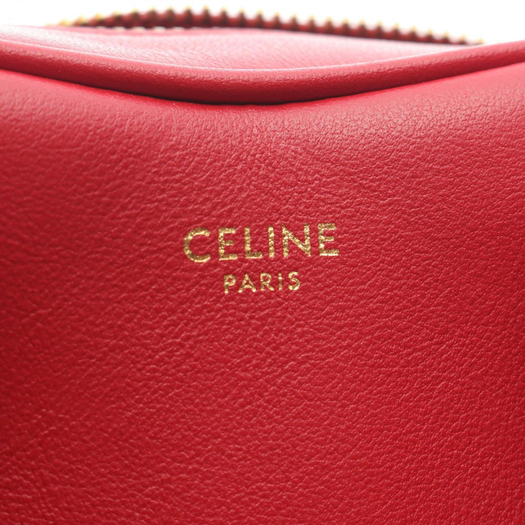 CLNI Heart Medium Handbag, Leather, Women's, Red