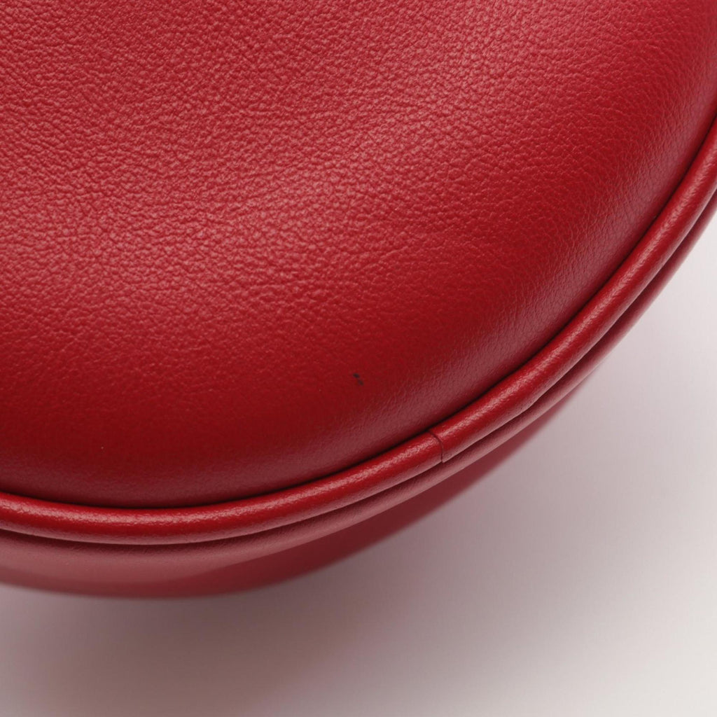 CLNI Heart Medium Handbag, Leather, Women's, Red