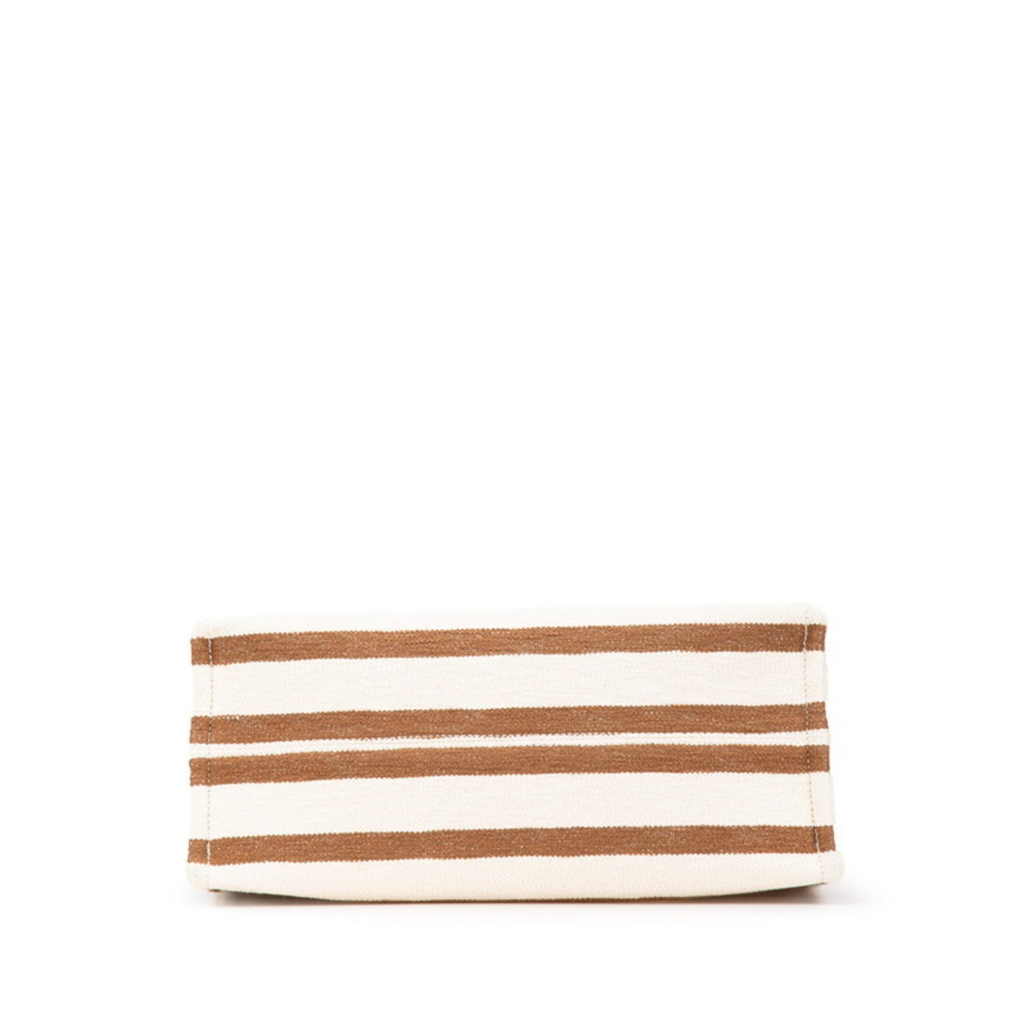 CLNI logo handbag tote bag in white, brown, and black canvas leather. Women's.