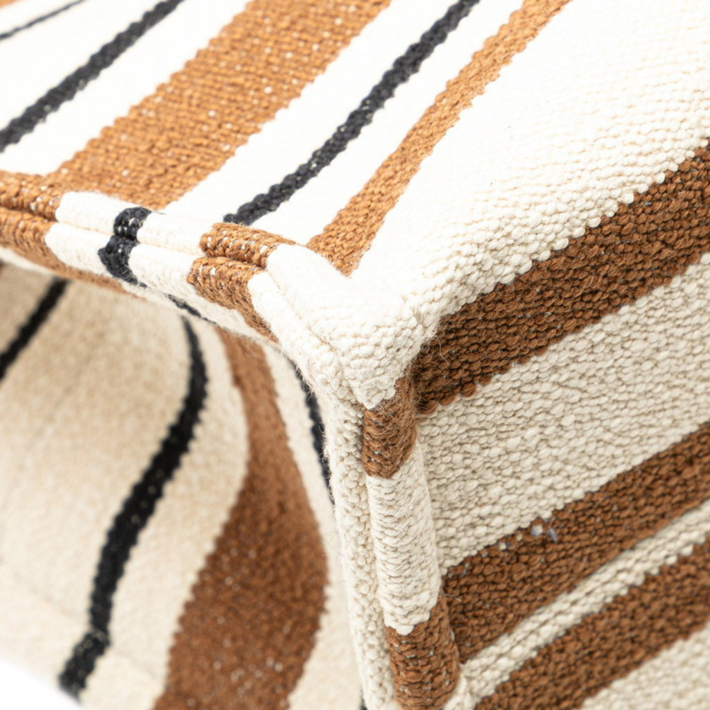 CLNI logo handbag tote bag in white, brown, and black canvas leather. Women's.