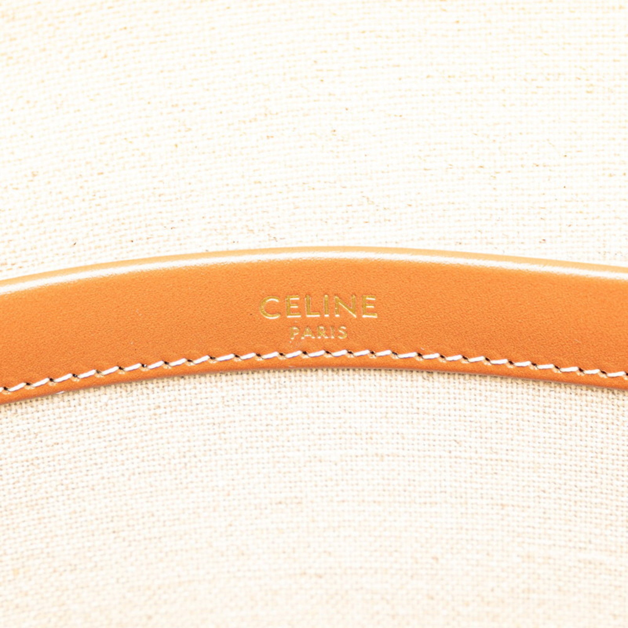 CLNI logo handbag tote bag in white, brown, and black canvas leather. Women's.