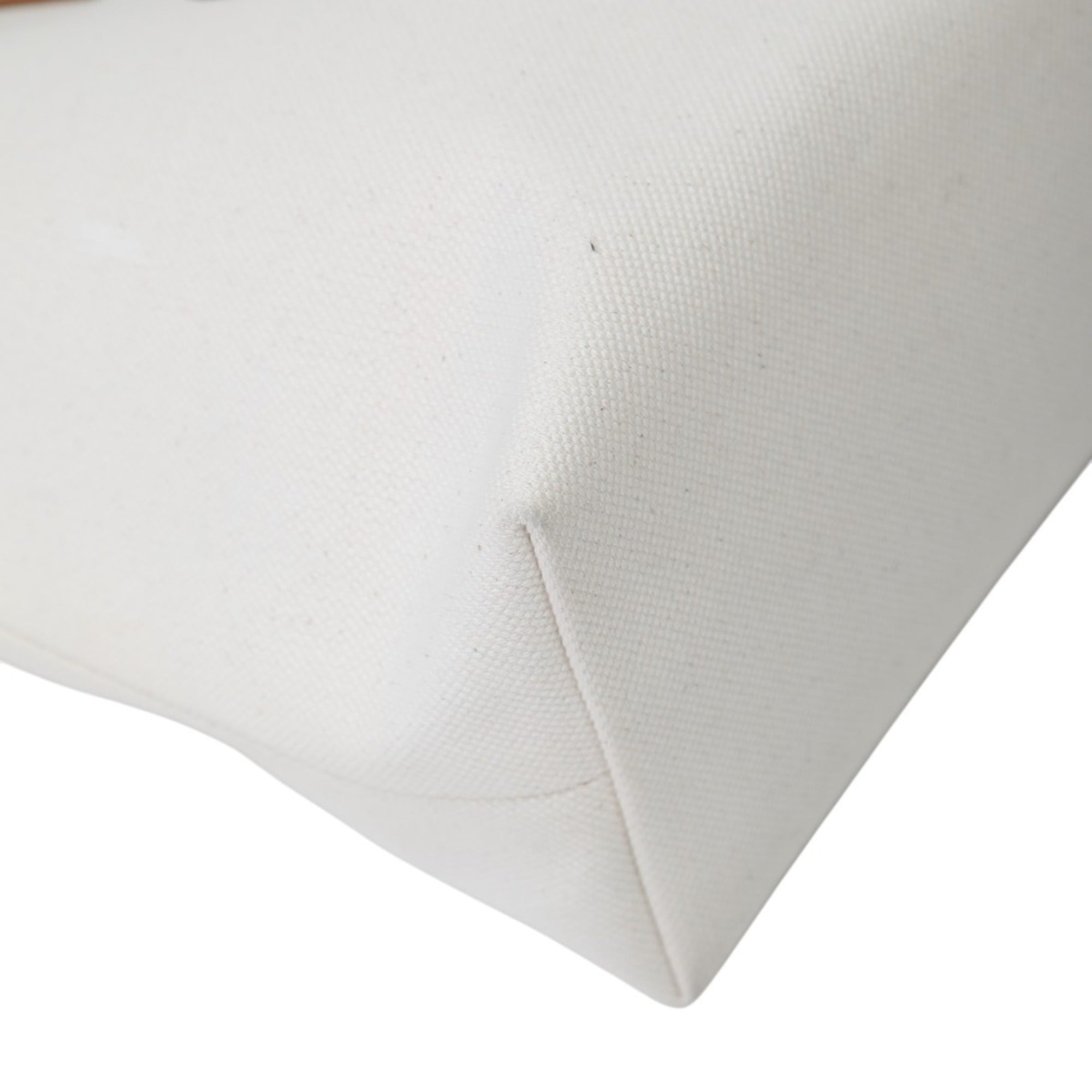 CLNI  Horizontal Cabas Canvas Tote Bag 190062BNZ White