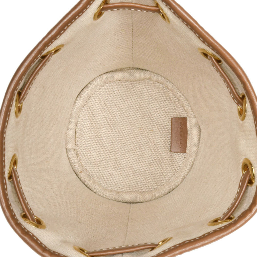 CLNI Triomphe Micro Drawstring Shoulder Bag Canvas Navy