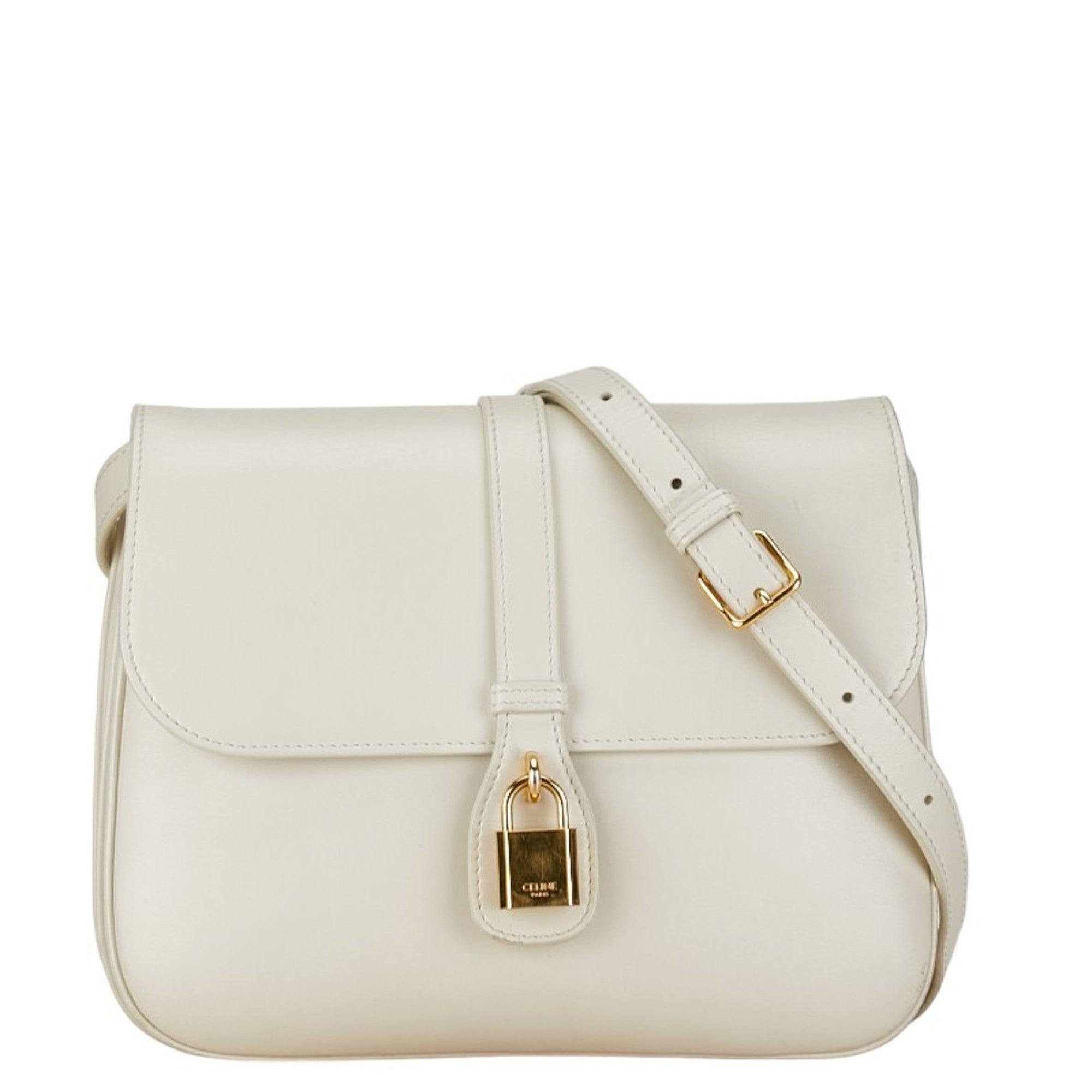 CLNI Medium Taboo Shoulder Bag White Leather Women's