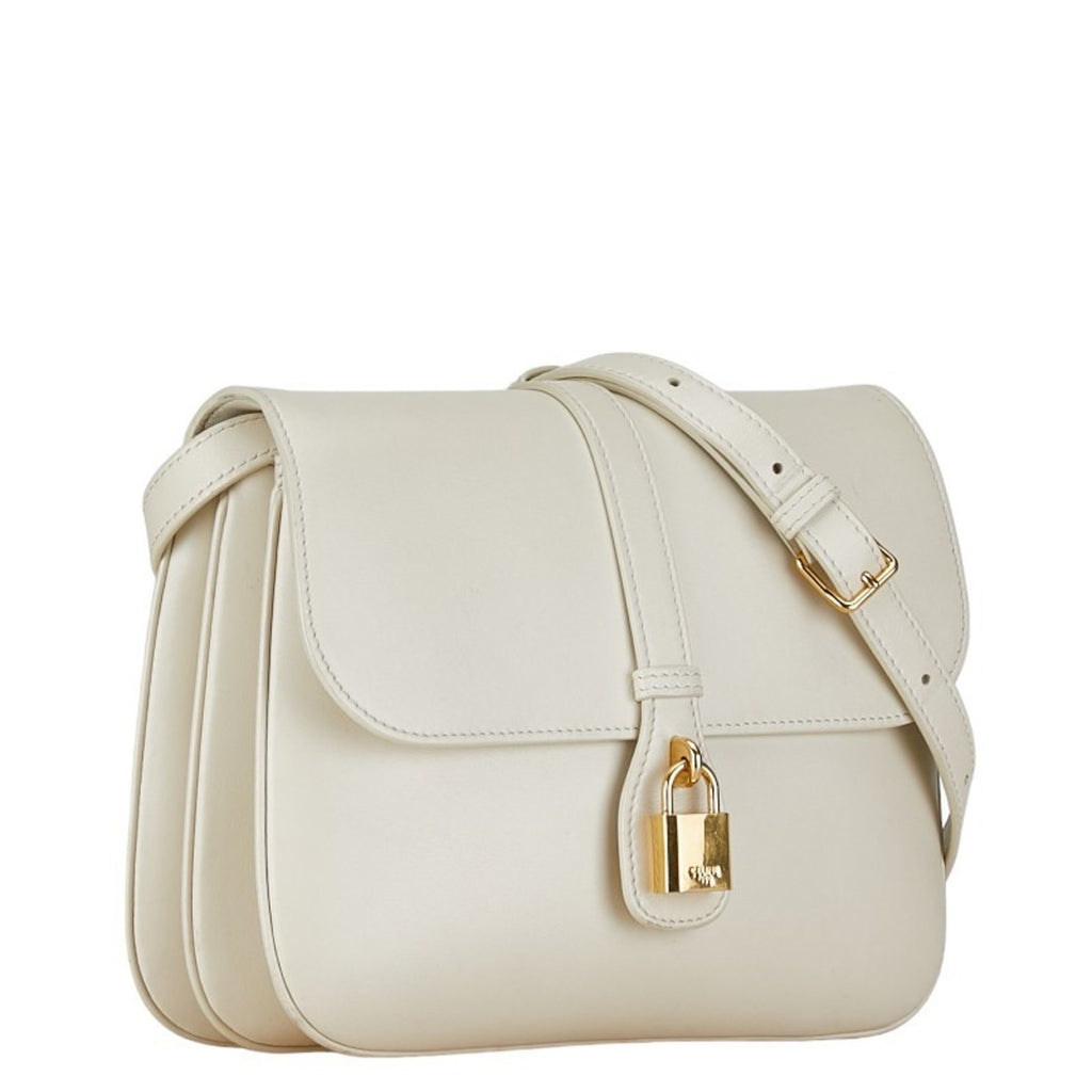 CLNI Medium Taboo Shoulder Bag White Leather Women's