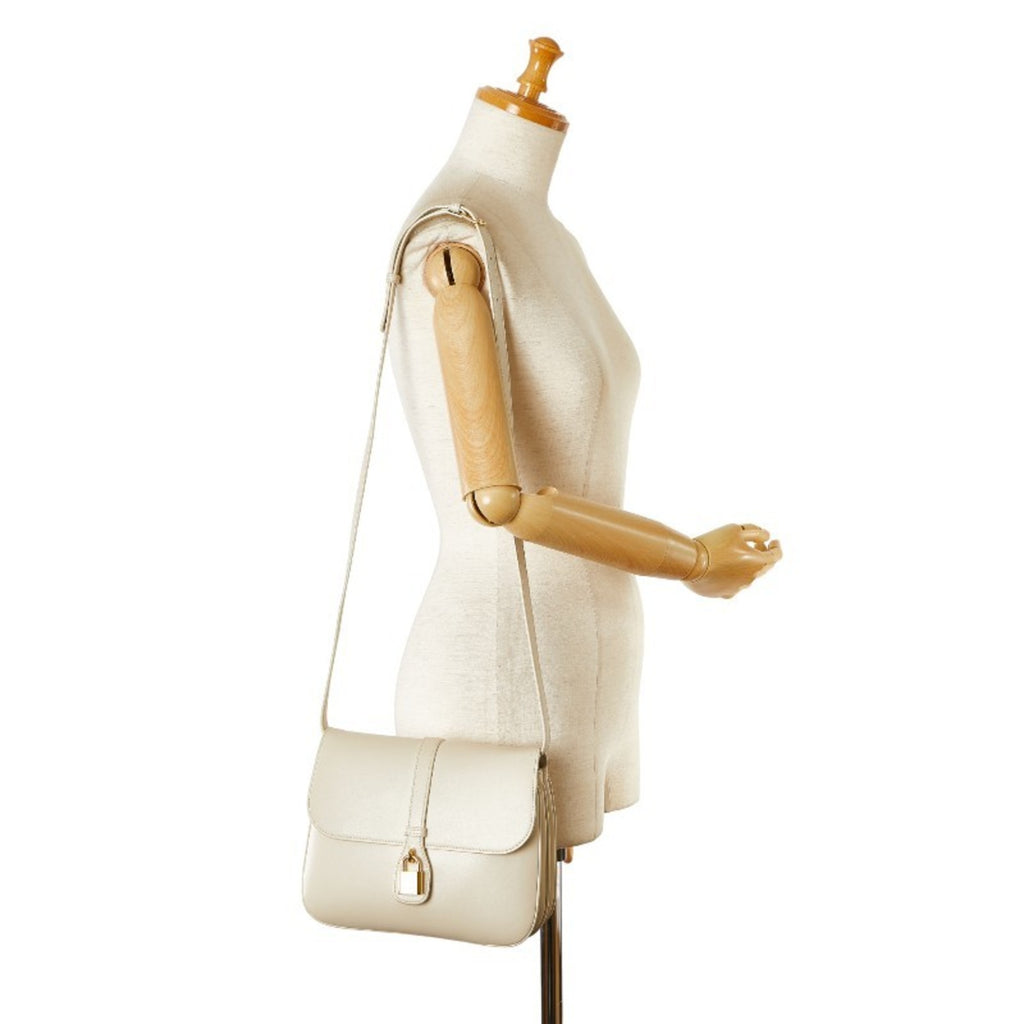 CLNI Medium Taboo Shoulder Bag White Leather Women's