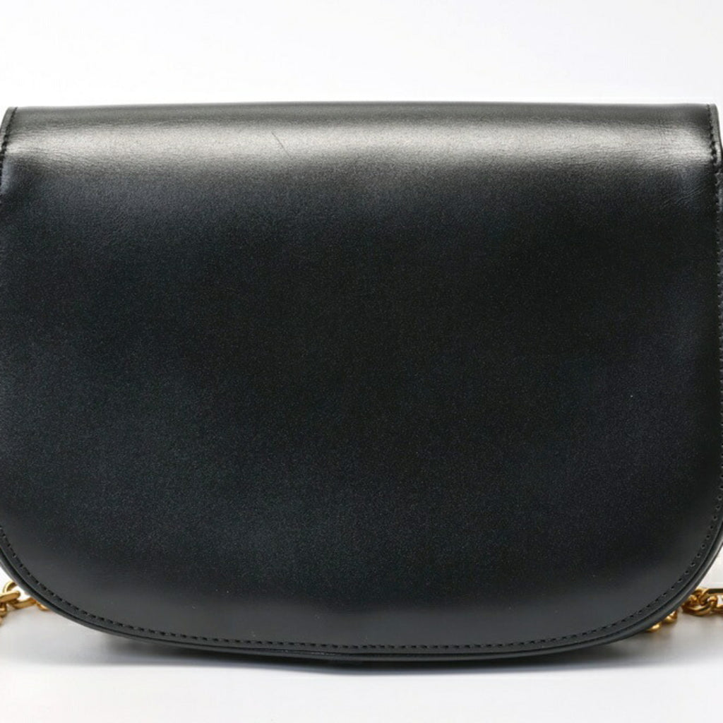 CLNI Triomphe Maillon Chain Shoulder Bag 19134 Leather Black S-157999