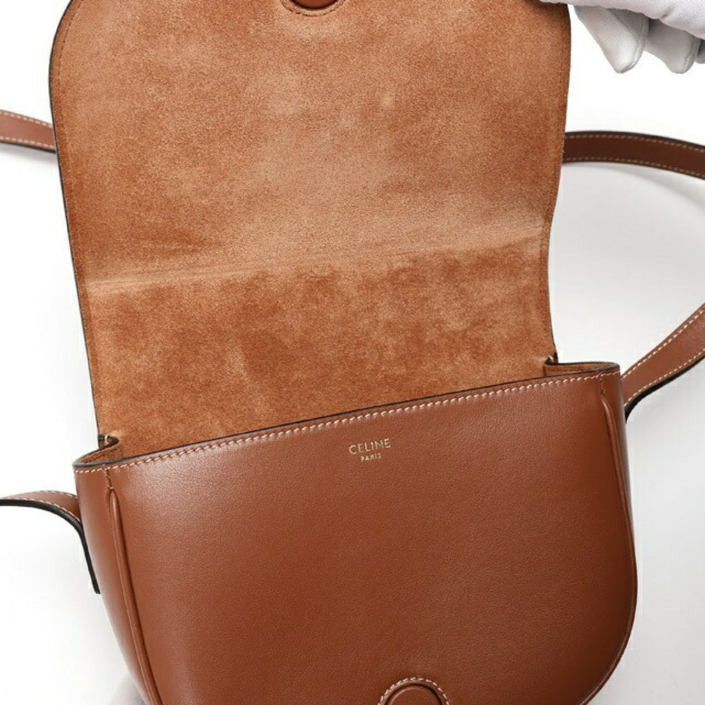 CLNI Folco Cuir Triomphe Shoulder Bag 198263DU3.04LU Smooth Calfskin Tan E-157919