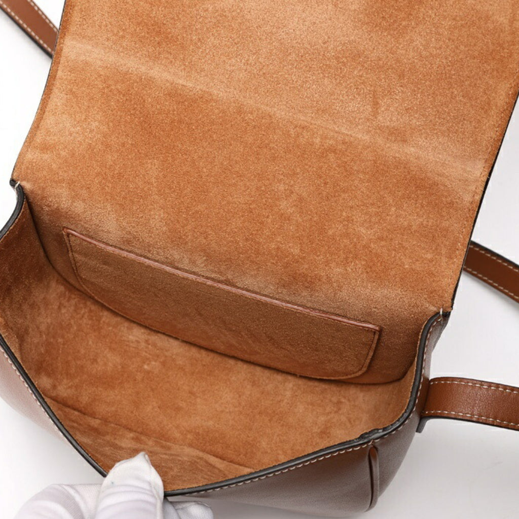 CLNI Folco Cuir Triomphe Shoulder Bag 198263DU3.04LU Smooth Calfskin Tan E-157919