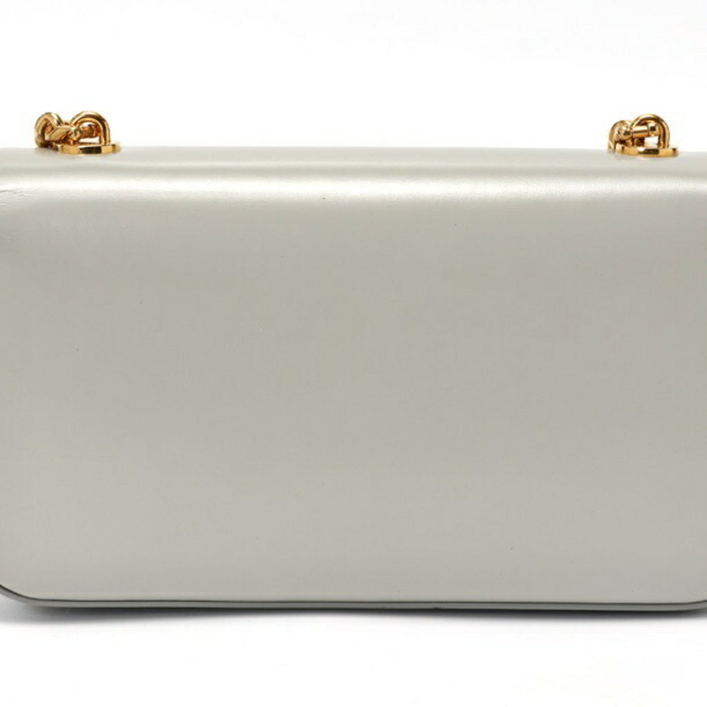 CLNI Triomphe Chain Shoulder Bag Claude 19799 Shiny Calfskin Grey K-157900