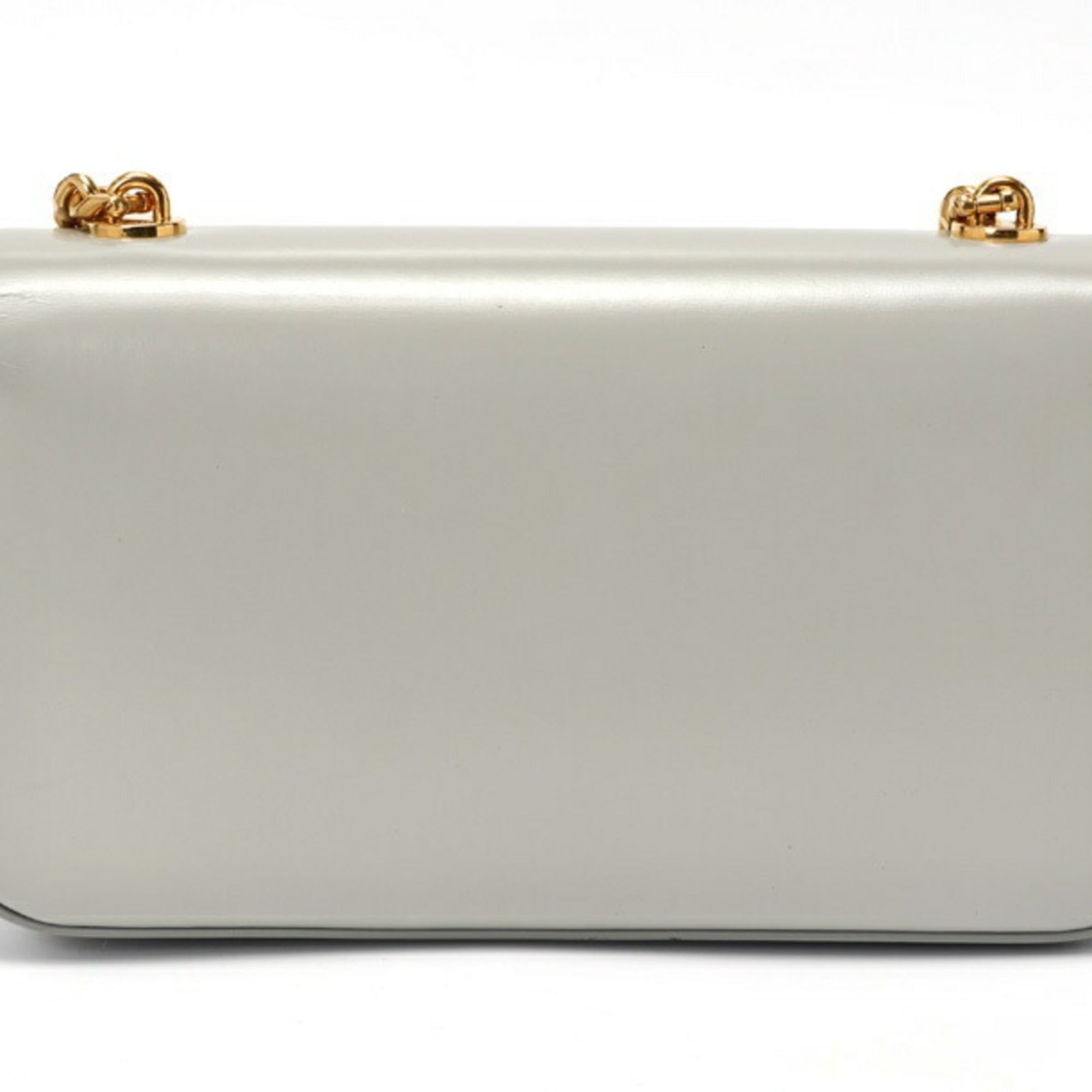 CLNI Triomphe Chain Shoulder Bag Claude 19799 Shiny Calfskin Grey K-157900