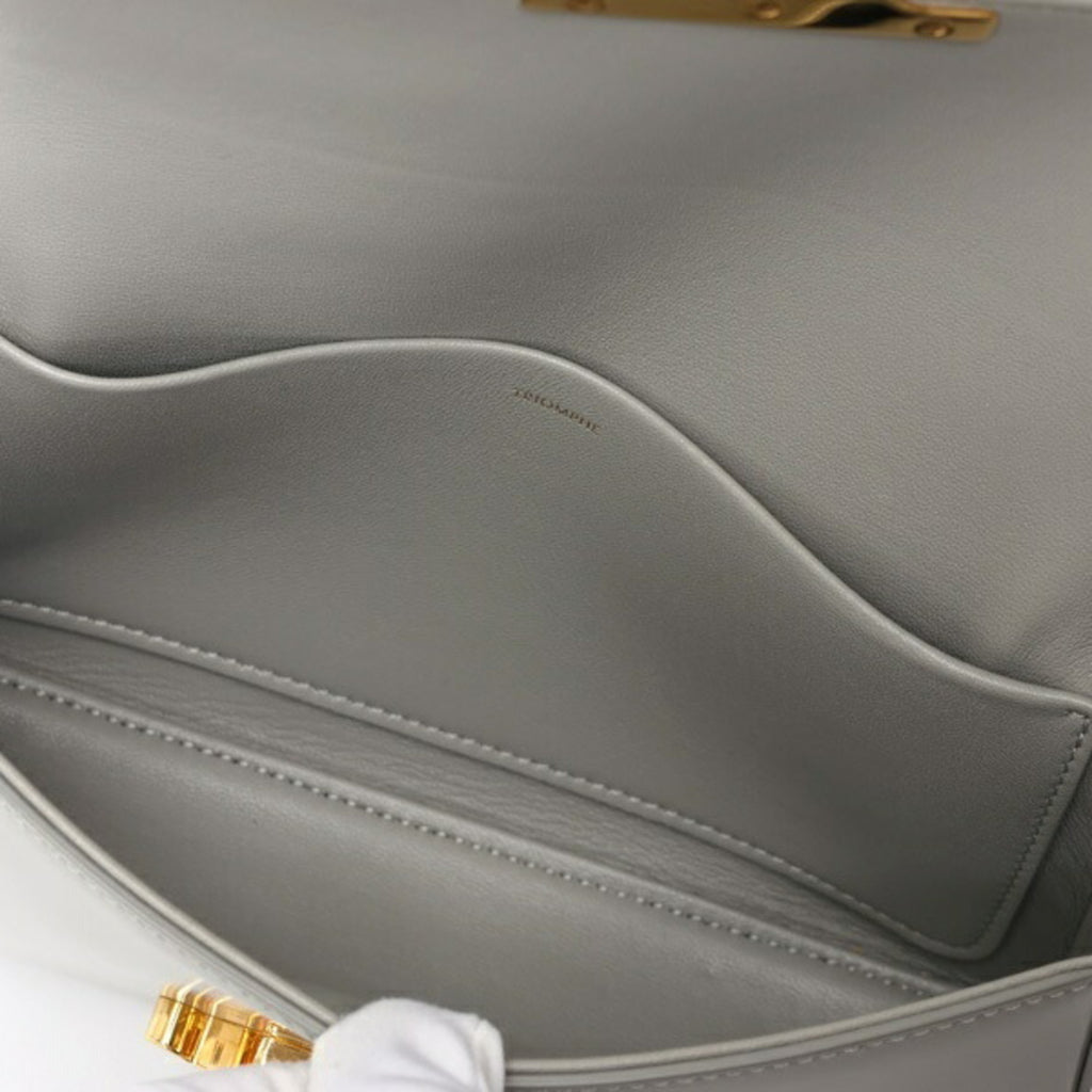CLNI Triomphe Chain Shoulder Bag Claude 19799 Shiny Calfskin Grey K-157900