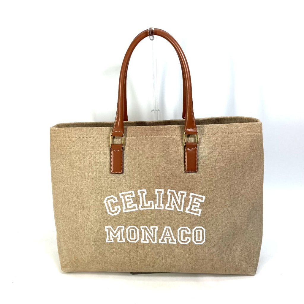 CLNI 19006 Shoulder Logo Tote Bag Shoulder Bag Brown