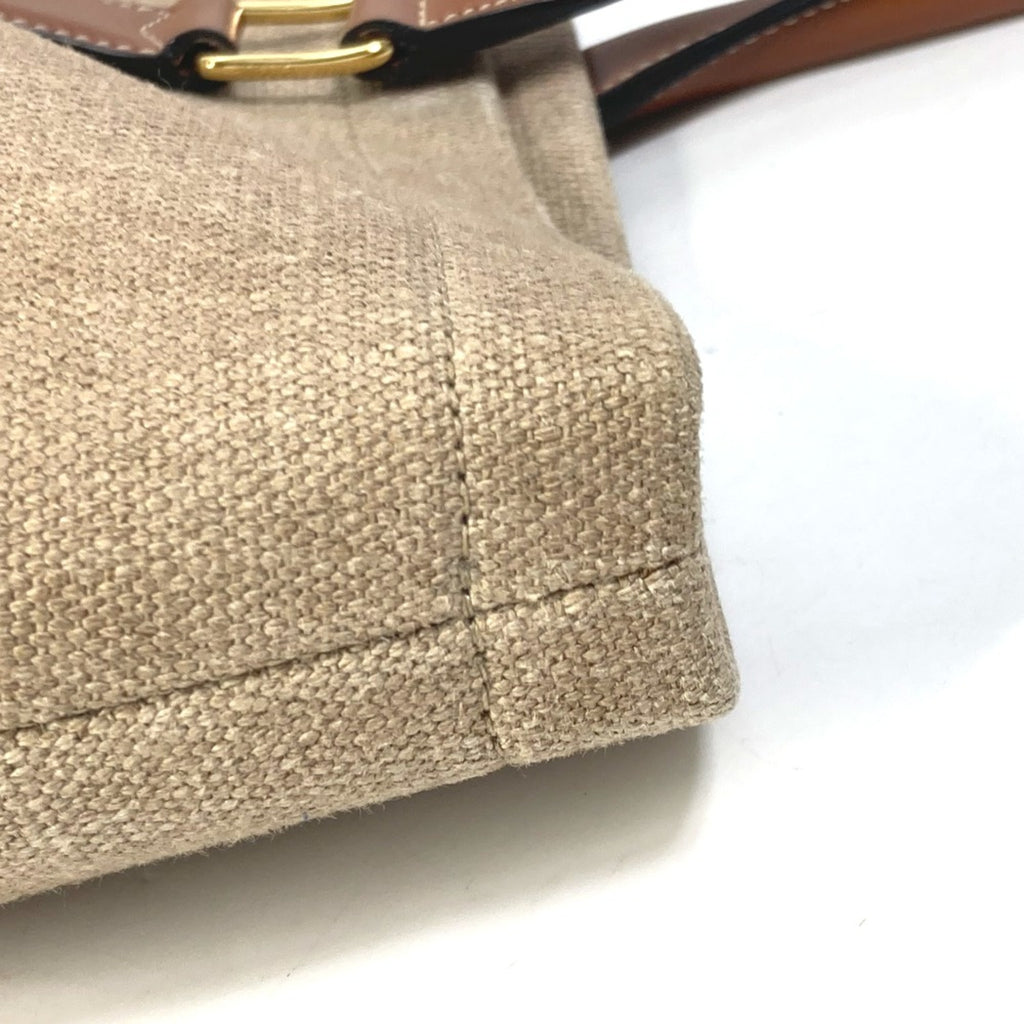 CLNI 19006 Shoulder Logo Tote Bag Shoulder Bag Brown