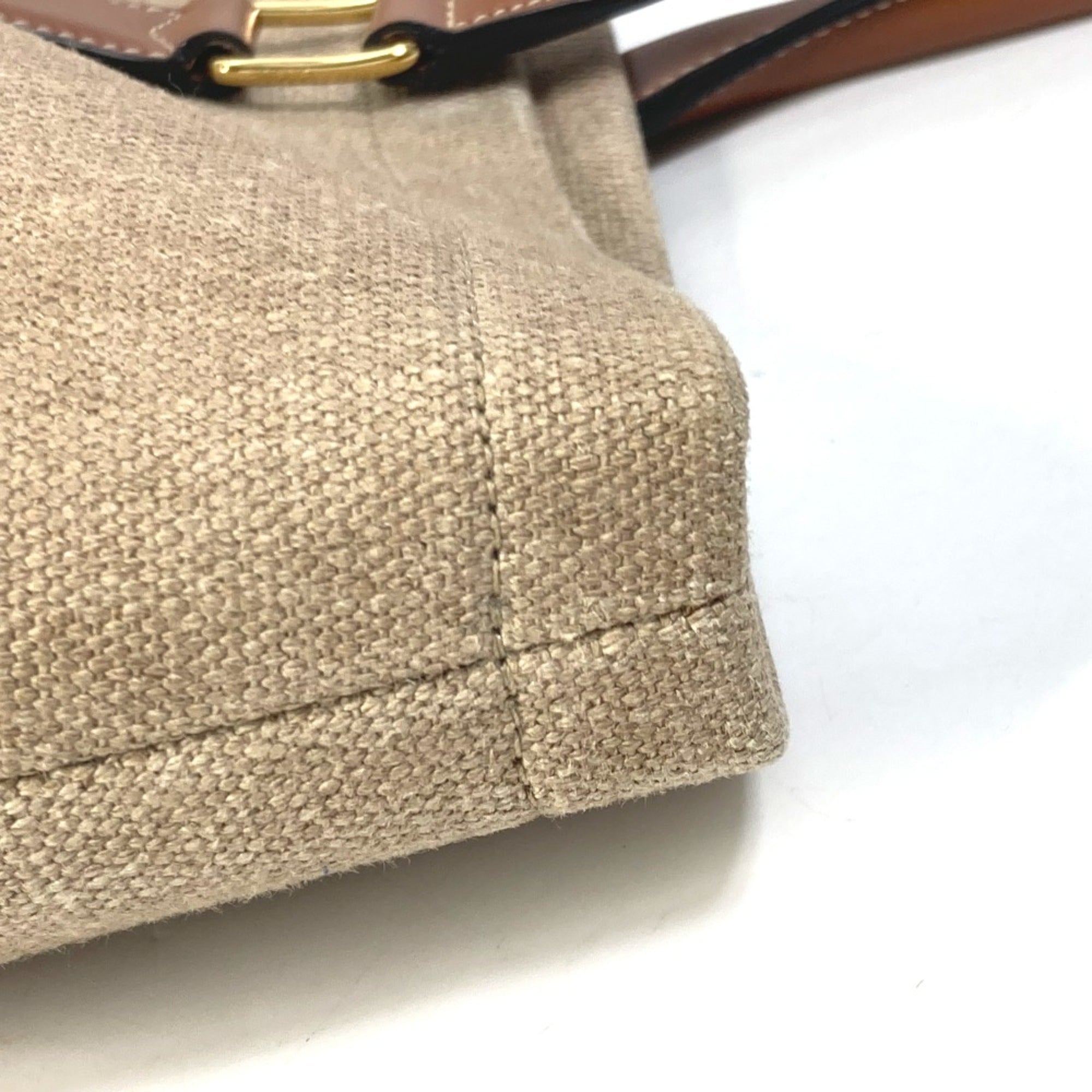 CLNI 19006 Shoulder Logo Tote Bag Shoulder Bag Brown