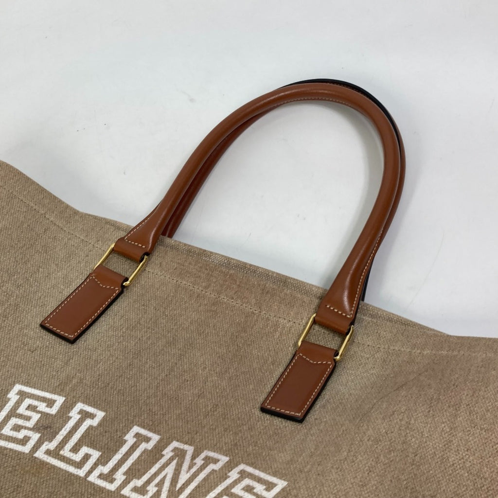 CLNI 19006 Shoulder Logo Tote Bag Shoulder Bag Brown