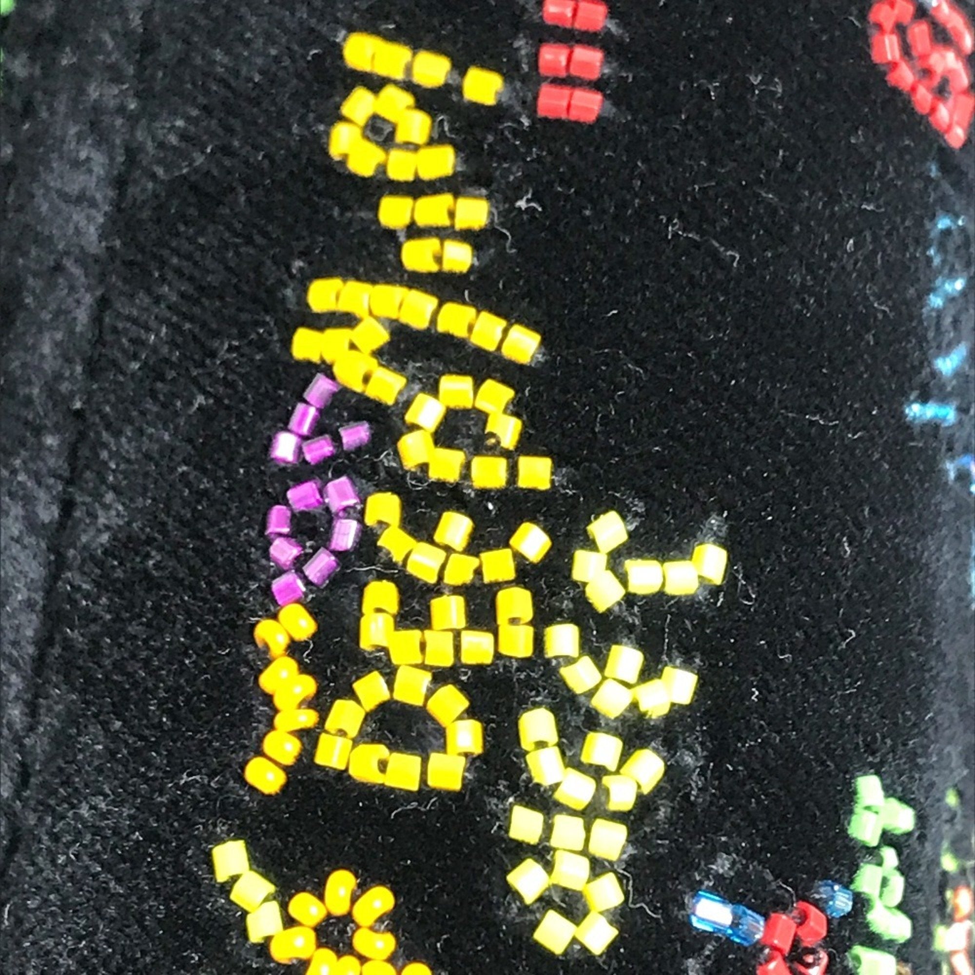 CLNI Small C Multi-Bead Chain Shoulder Bag in Suede, Women's, Black and Multicolor