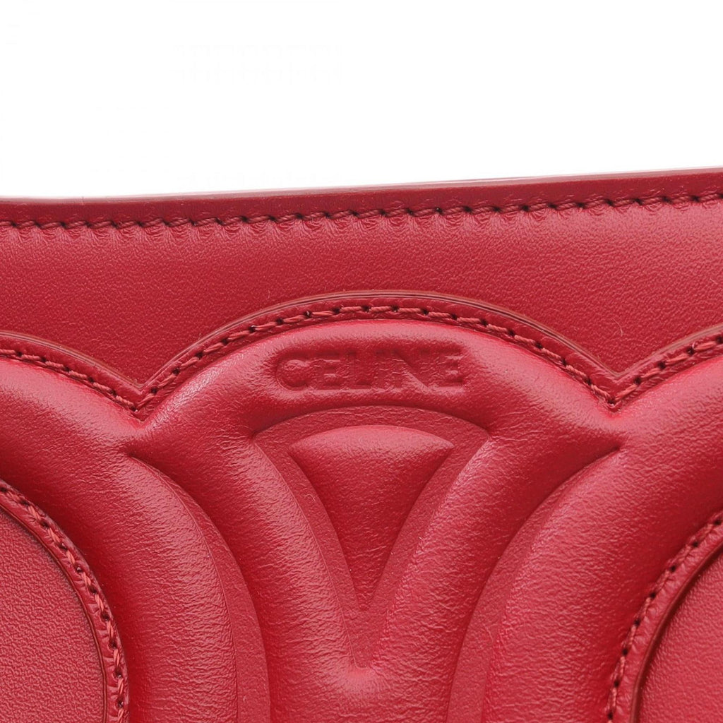 CLNI Cuir Triomphe Shoulder Bag, Leather, Women's, Red