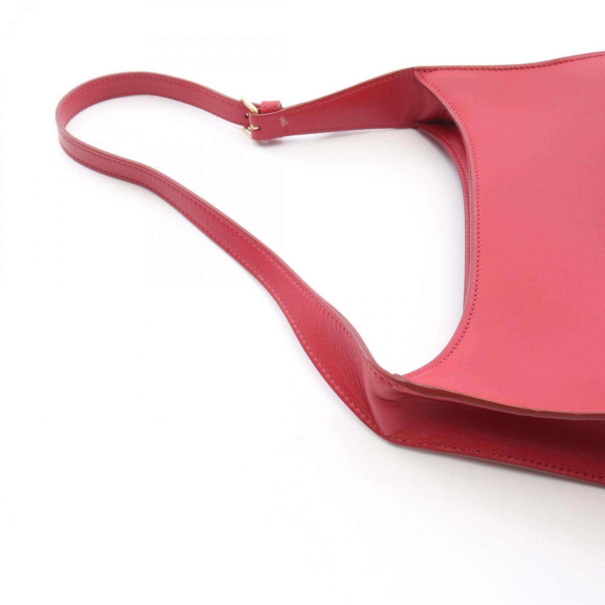 CLNI Cuir Triomphe Shoulder Bag, Leather, Women's, Red