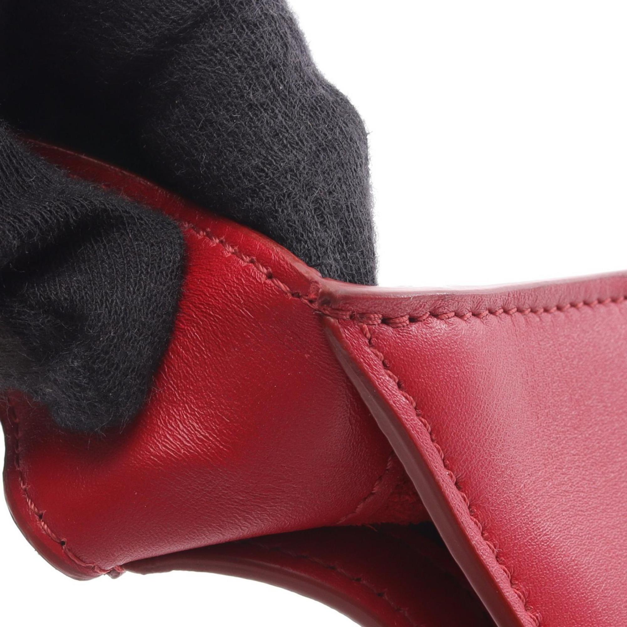 CLNI Cuir Triomphe Shoulder Bag, Leather, Women's, Red