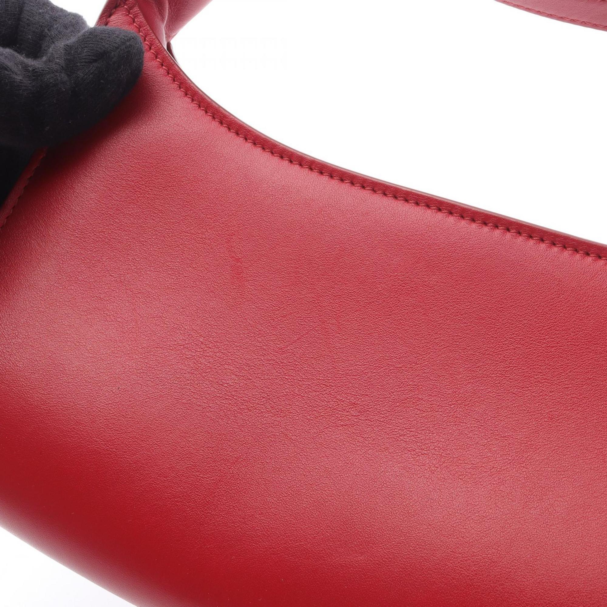 CLNI Cuir Triomphe Shoulder Bag, Leather, Women's, Red