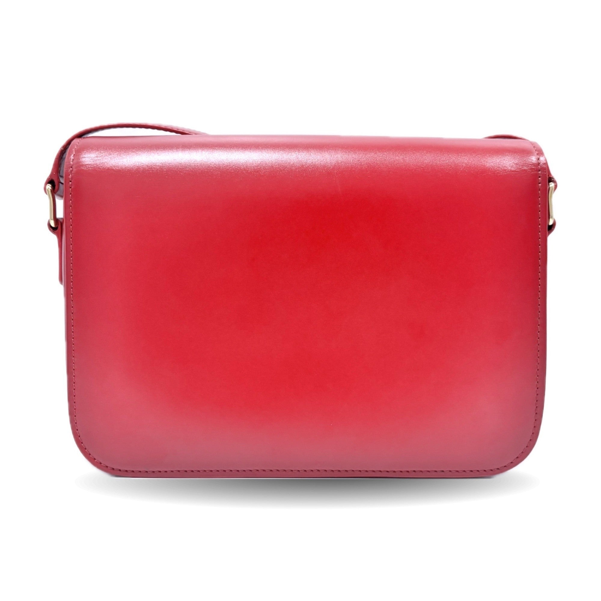 CLNI Teen Triomphe bag in shiny calfskin and red leather. 188423BF4.27ED.