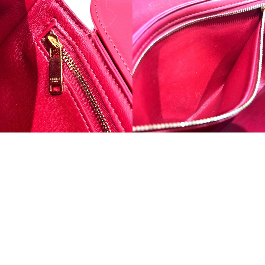 CLNI Teen Triomphe bag in shiny calfskin and red leather. 188423BF4.27ED.