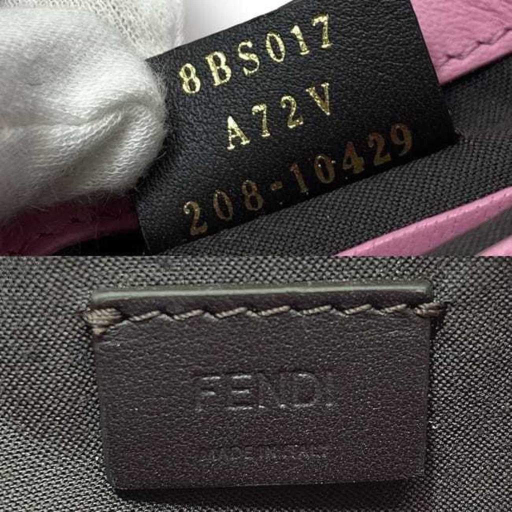 FDI Baguette Small Pink Gold 8BS017 Leather GP FENDI Shoulder Bag FF Embossed Ladies Chain