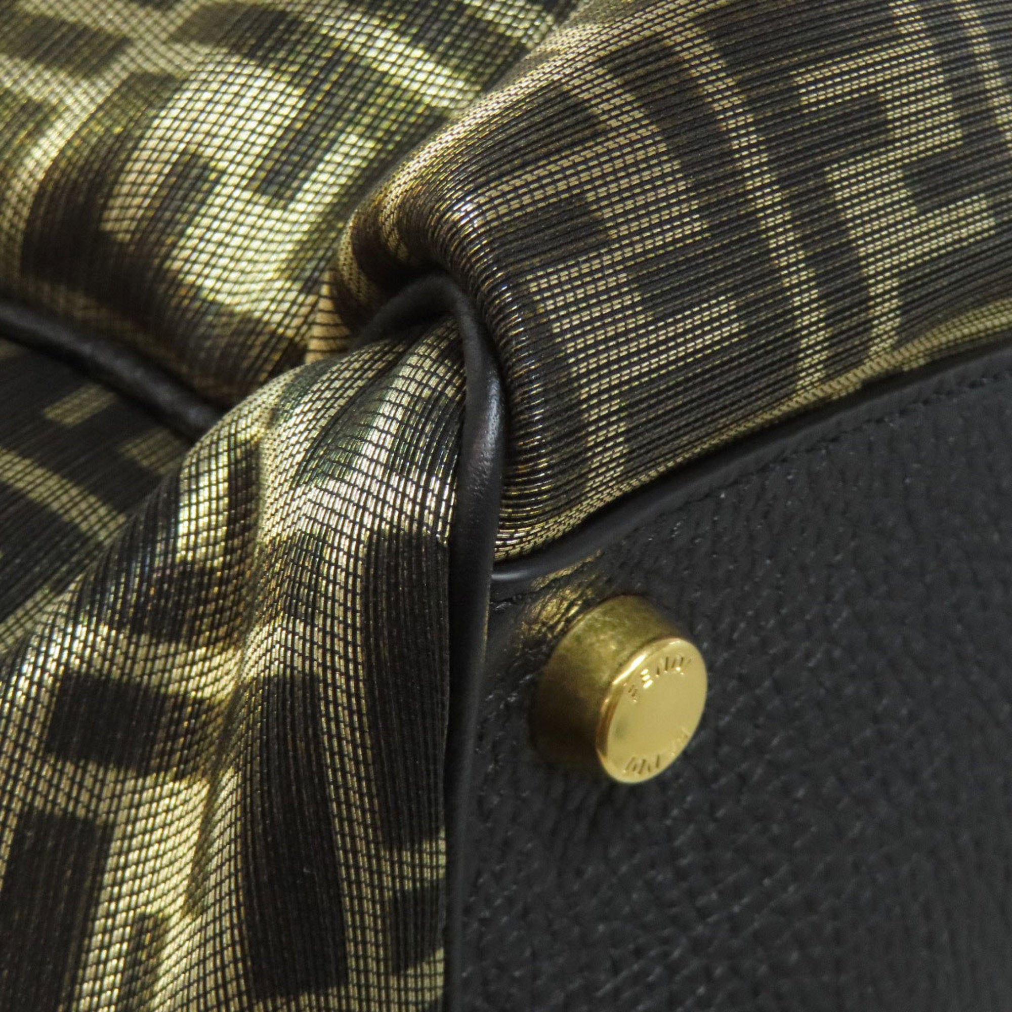 FDI Zucca Pattern 2-Way Boston Bag PVC Women's