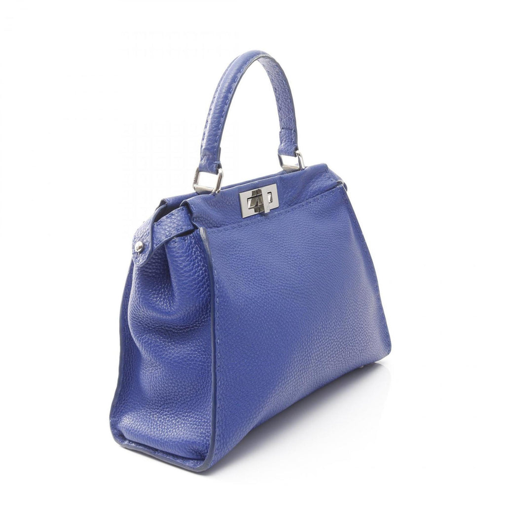 FDI Peekaboo Regular Handbag, Leather, Women's, Blue, 8BN226