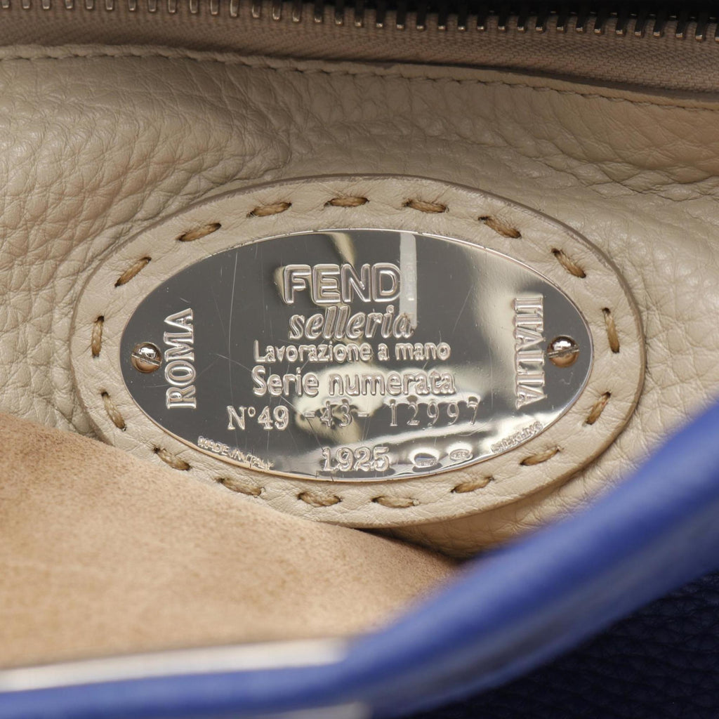 FDI Peekaboo Regular Handbag, Leather, Women's, Blue, 8BN226