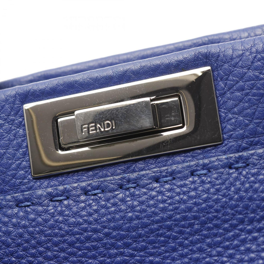 FDI Peekaboo Regular Handbag, Leather, Women's, Blue, 8BN226