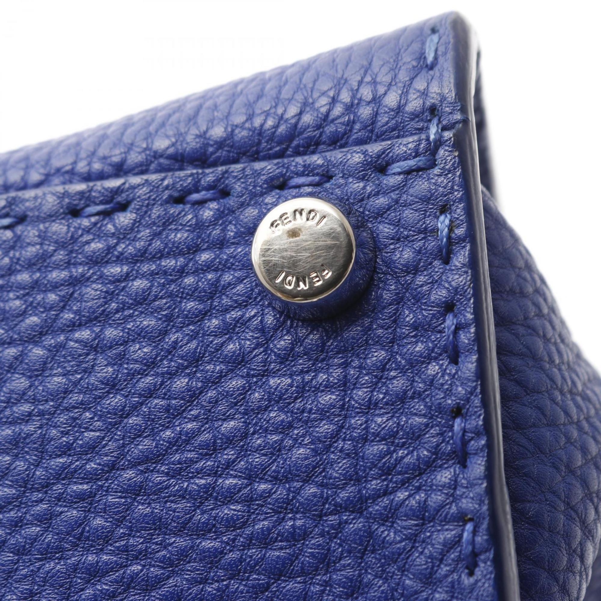 FDI Peekaboo Regular Handbag, Leather, Women's, Blue, 8BN226